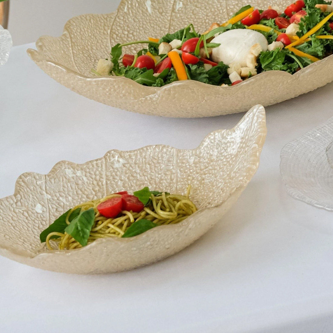 IVV Madagascar Bowl 33cm x 22cm Beige Glitter Decoration