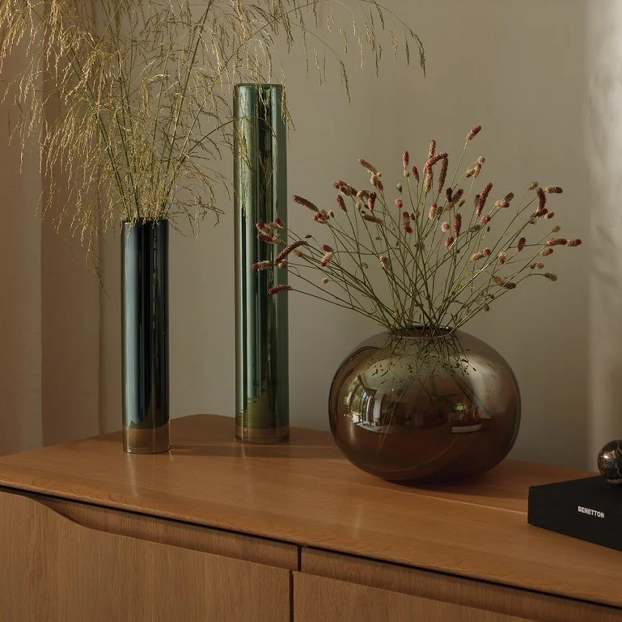 LSA Epoque Vase H48cm Peacock/Lustre