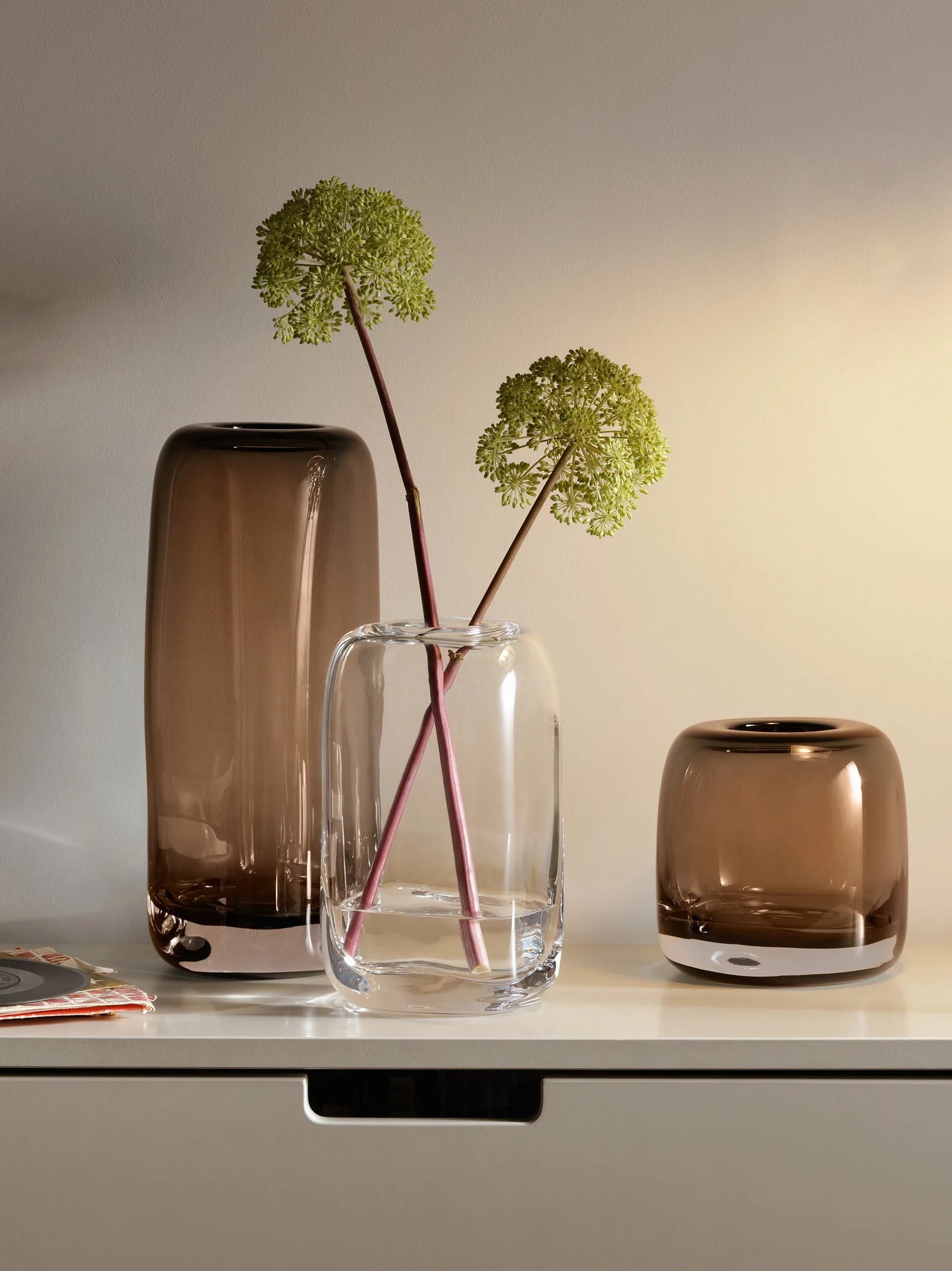 Melt Vase H15cm Mushroom Brown