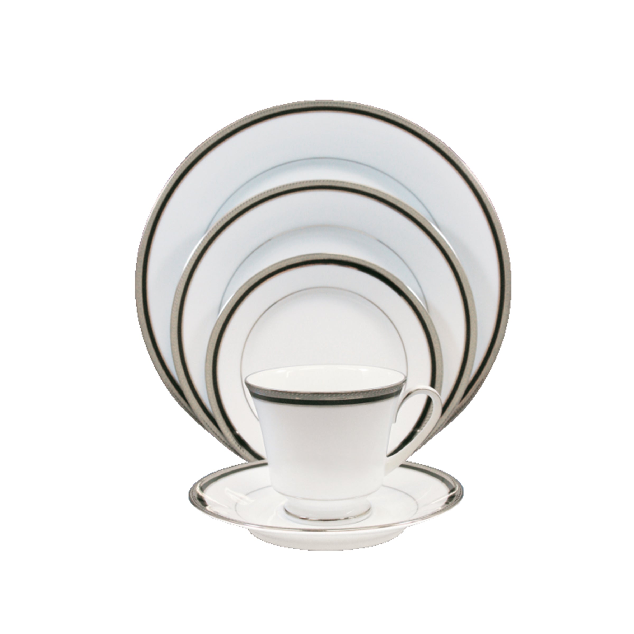 Noritake 96Pcs Dinner & Tea Set for 12 Person - Toorak Noir
