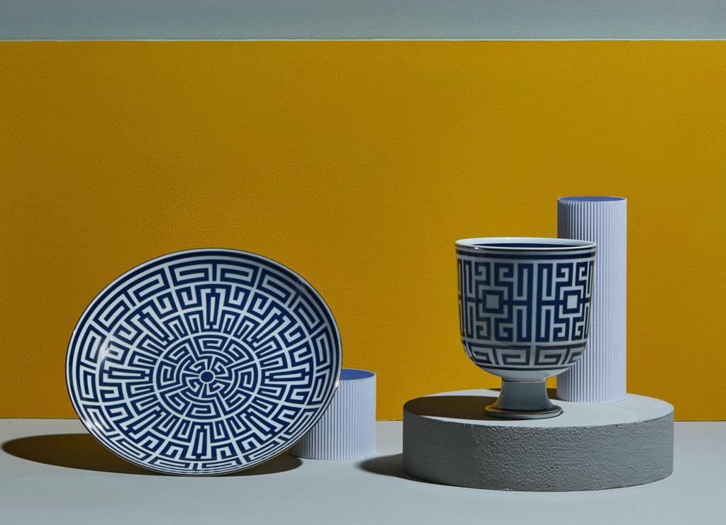 Ginori Centrepiece Plate Cm 31-Labirinto Zaffiro