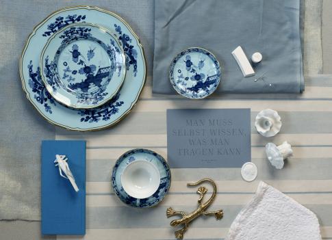 Ginori 1735 Oval Salad Bowl 25CM - Oriente Italiano Iris