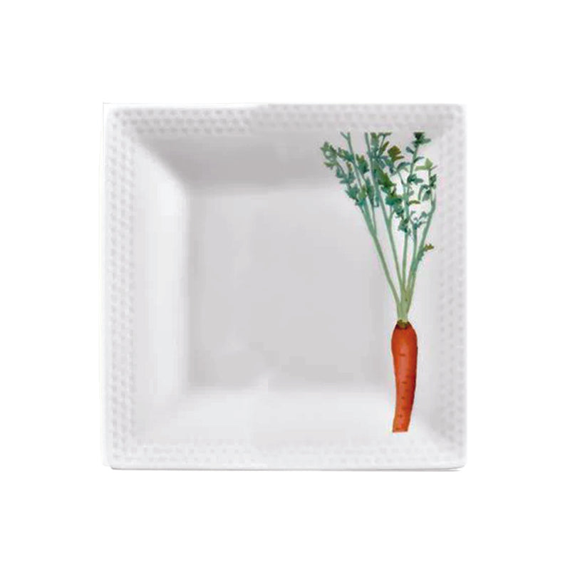 Noritake Square Plate 19.2Cm-Kyoka Shunsai Carrot