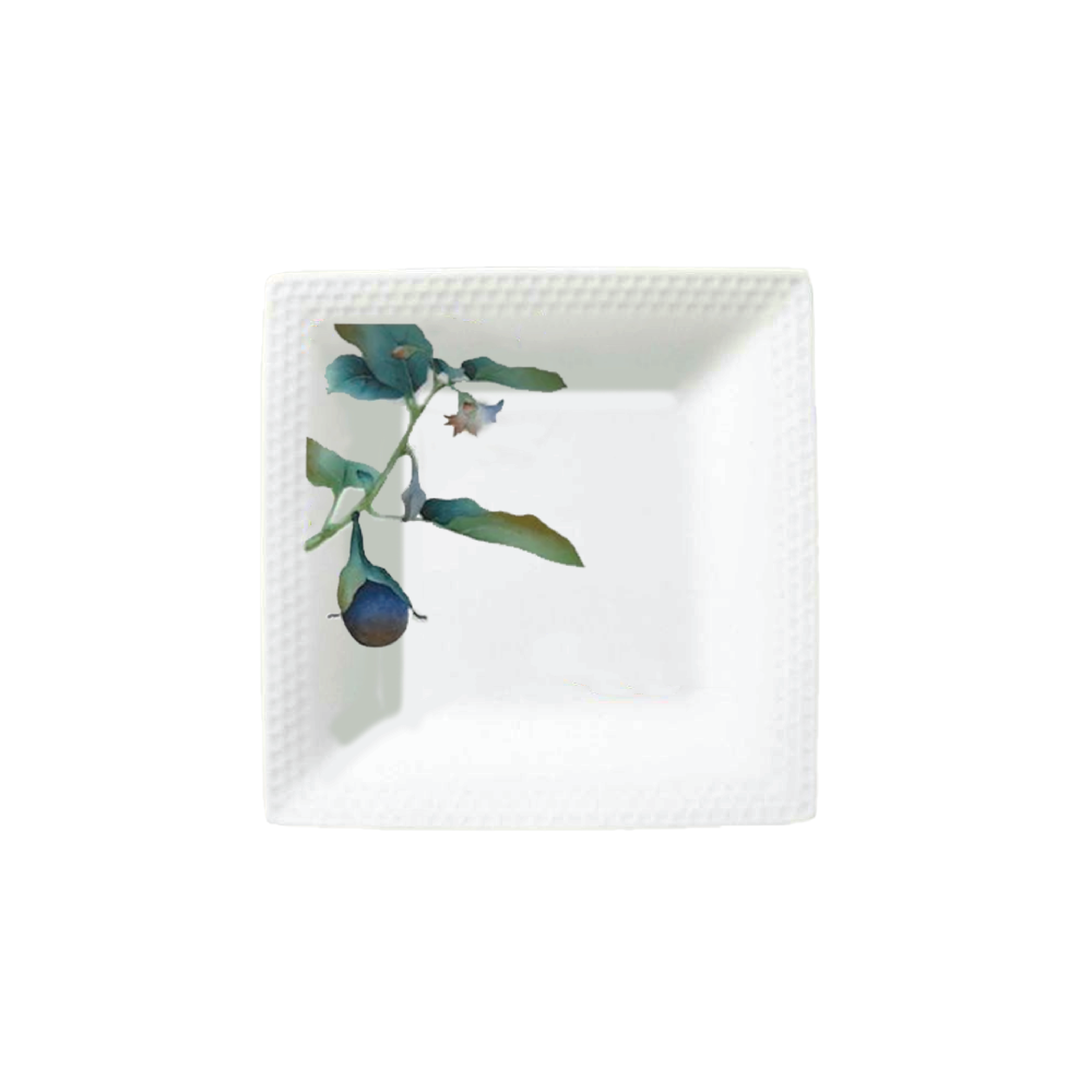 Noritake Square Plate 19.2Cm-Kyoka Shunsai Egg Plant