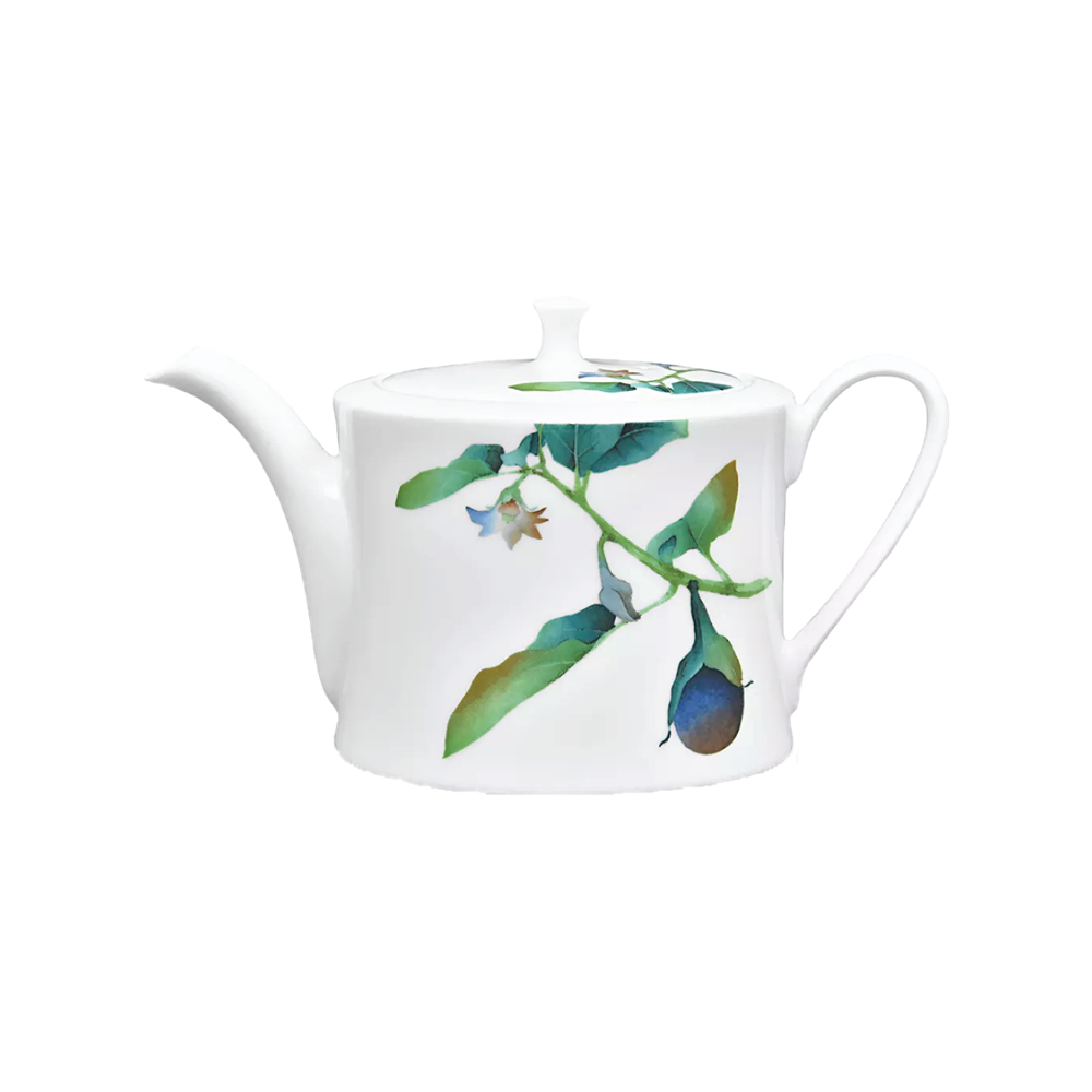 Noritake Teapot (Grn)-Kyoka Shunsai Egg Plant