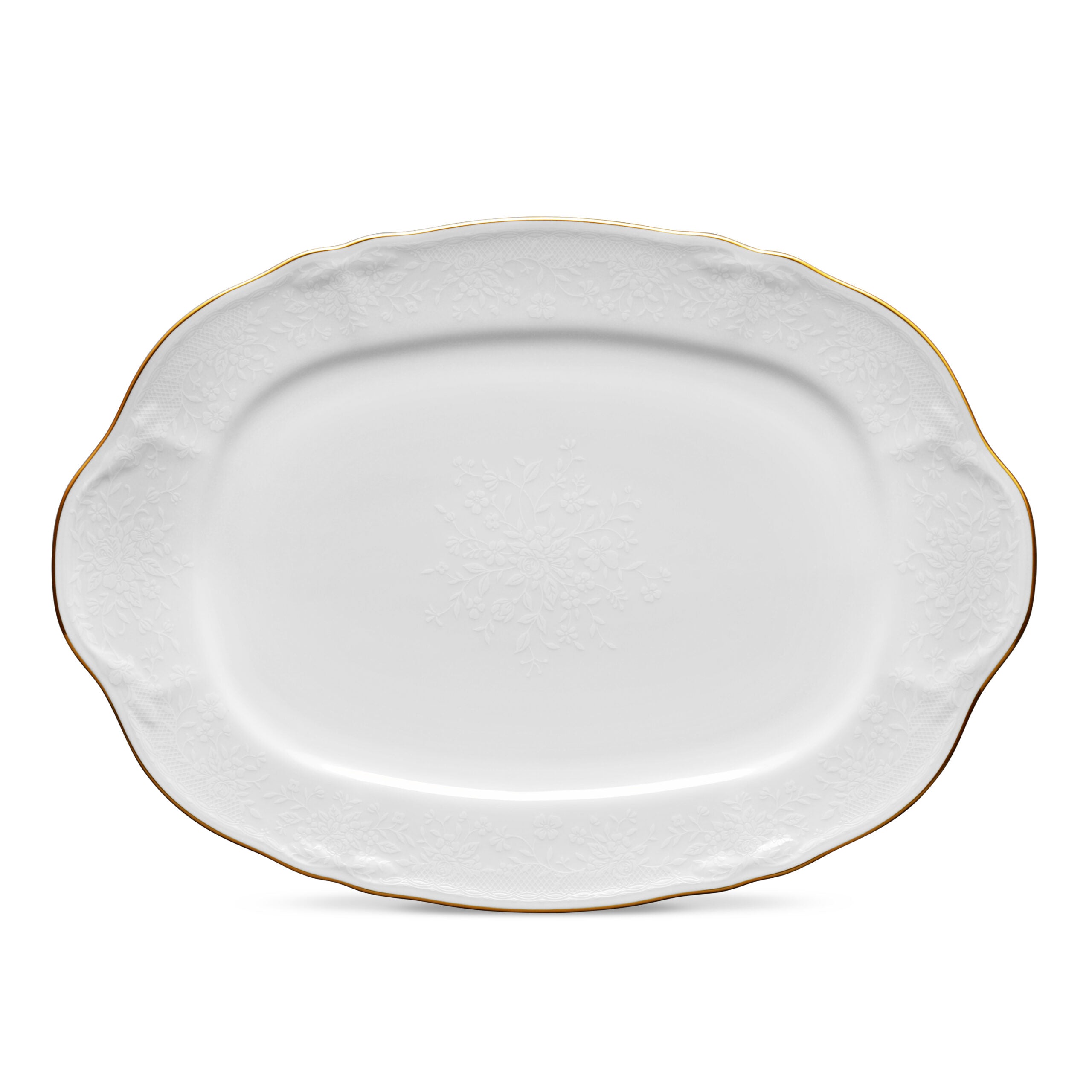 Noritake 47Pcs Dinner & Tea Set for 8 Person - Princess Bouquet Gold