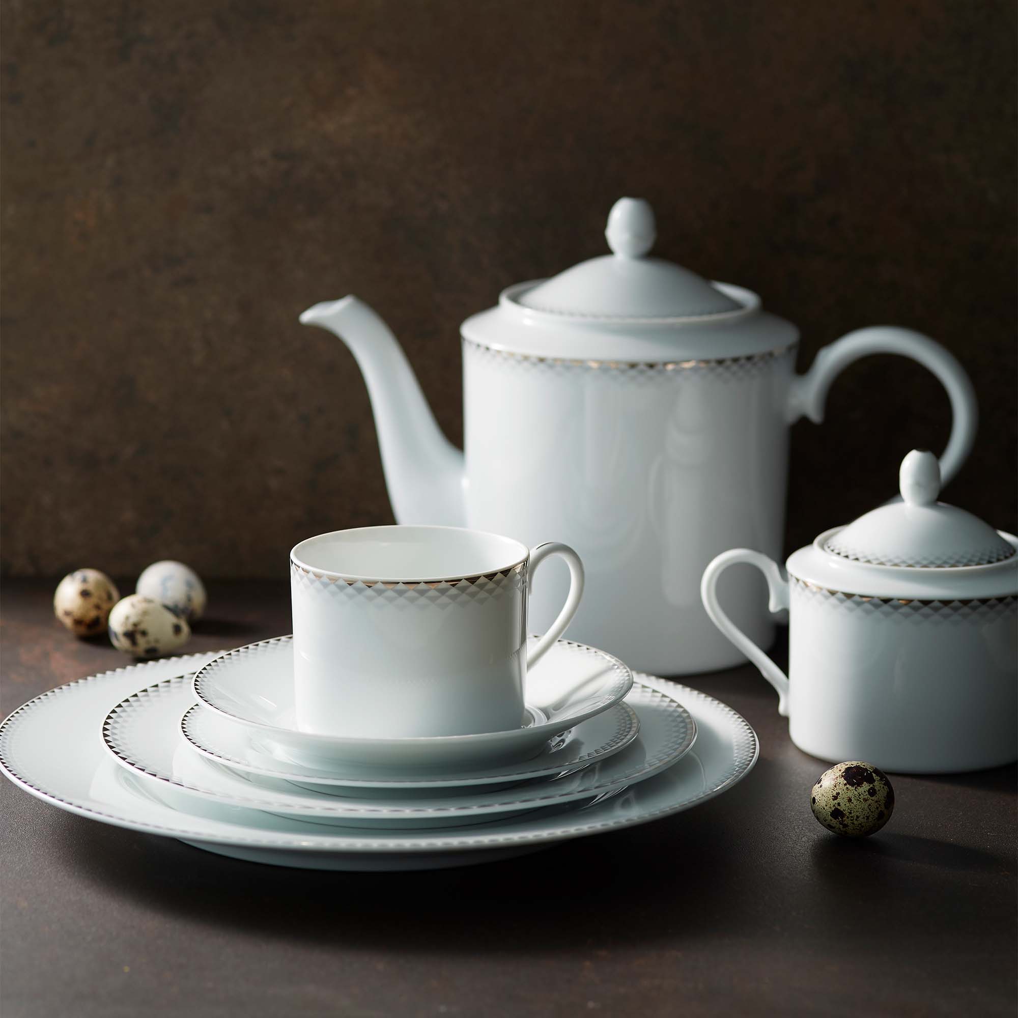 Noritake 47Pcs Dinner & Tea Set for 8 Person - City Dawn