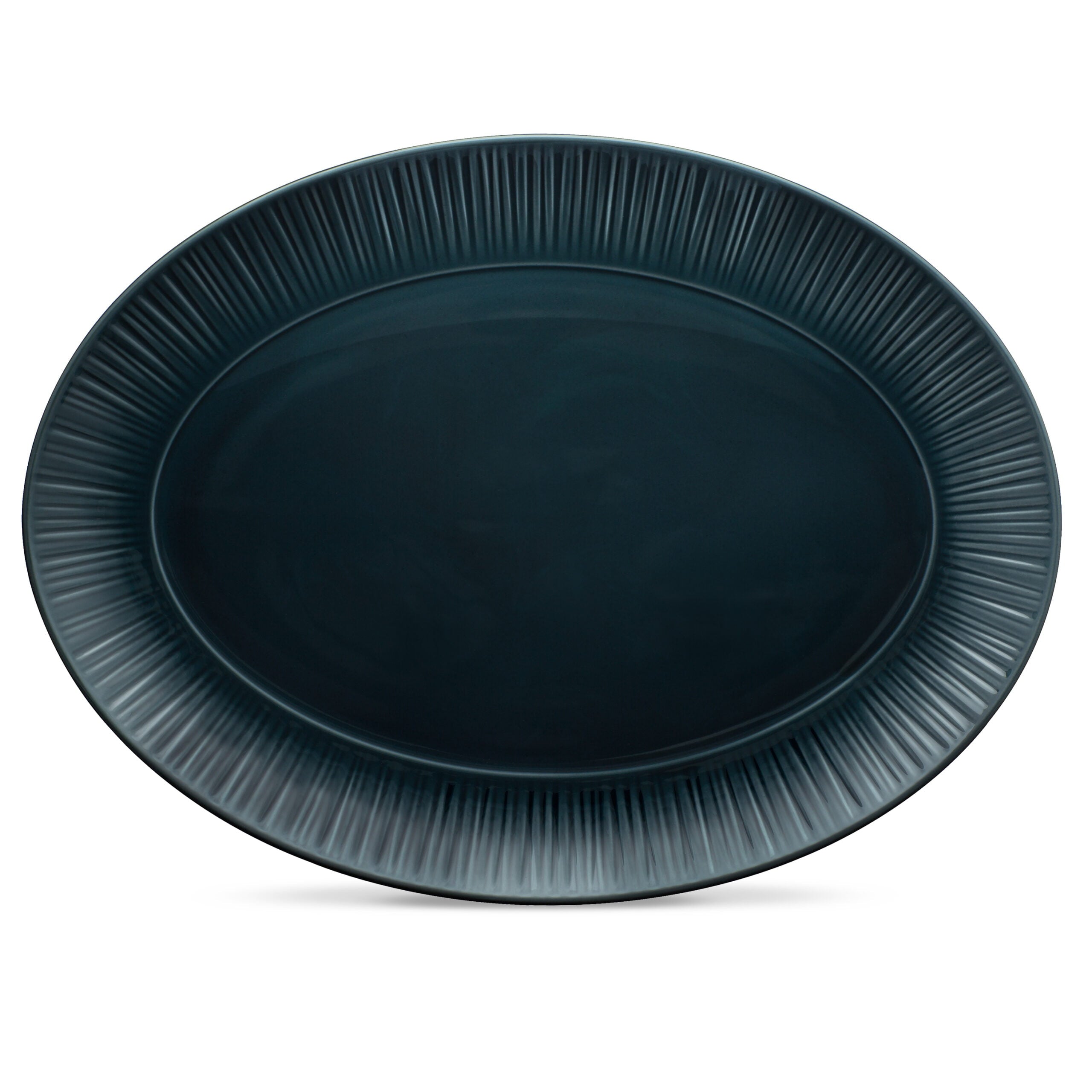 Noritake Oval Platter 37.0Cm-Conifere Teal