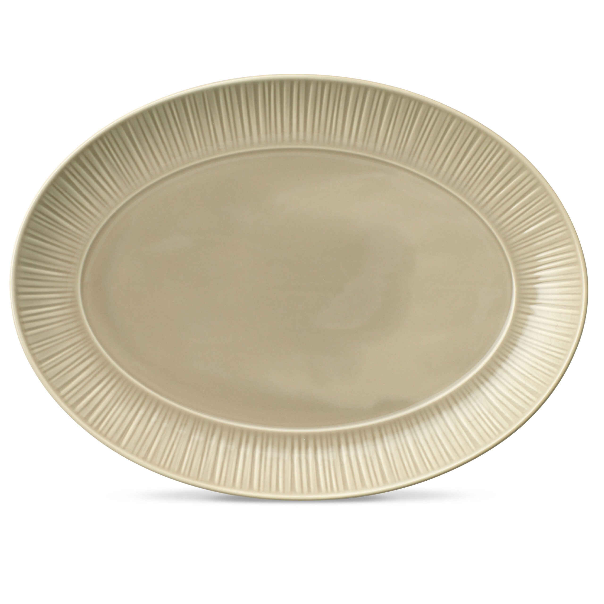 Noritake Oval Platter 37.0Cm-Conifere Taupe