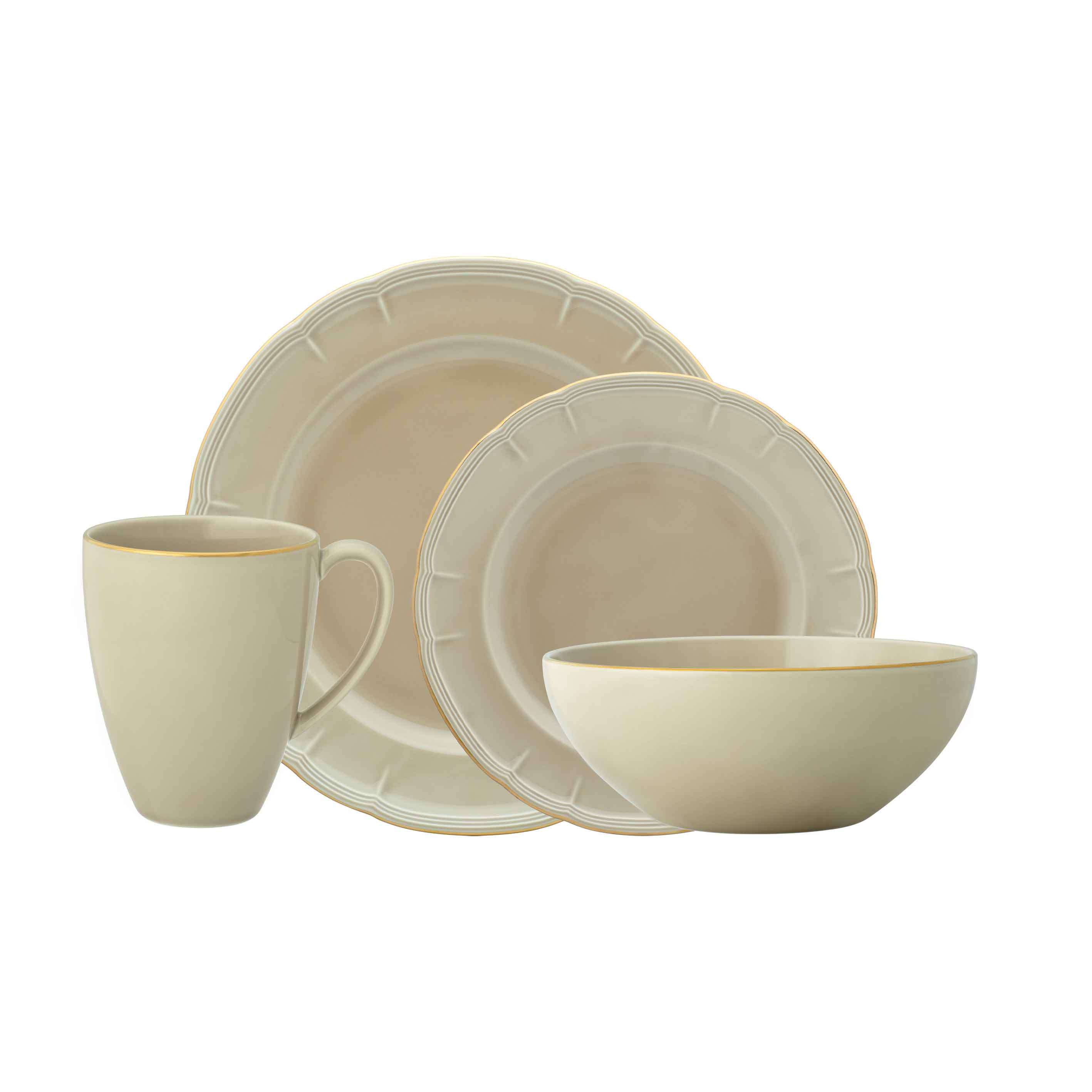 Noritake 16Pcs Dinner Set – Provence Taupe Gold
