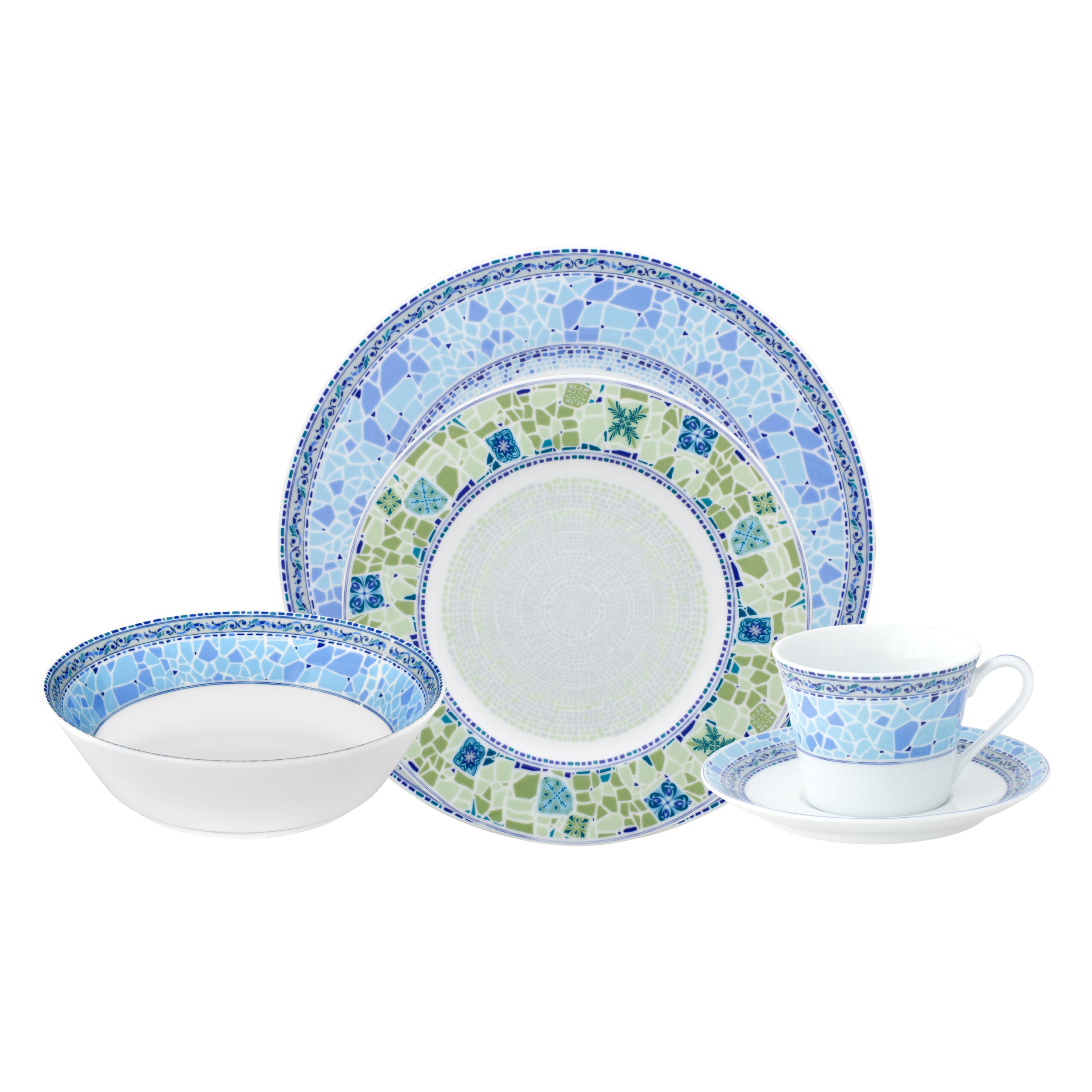 Noritake 47Pcs Dinner & Tea Set for 8 Person - Aegean Dreams