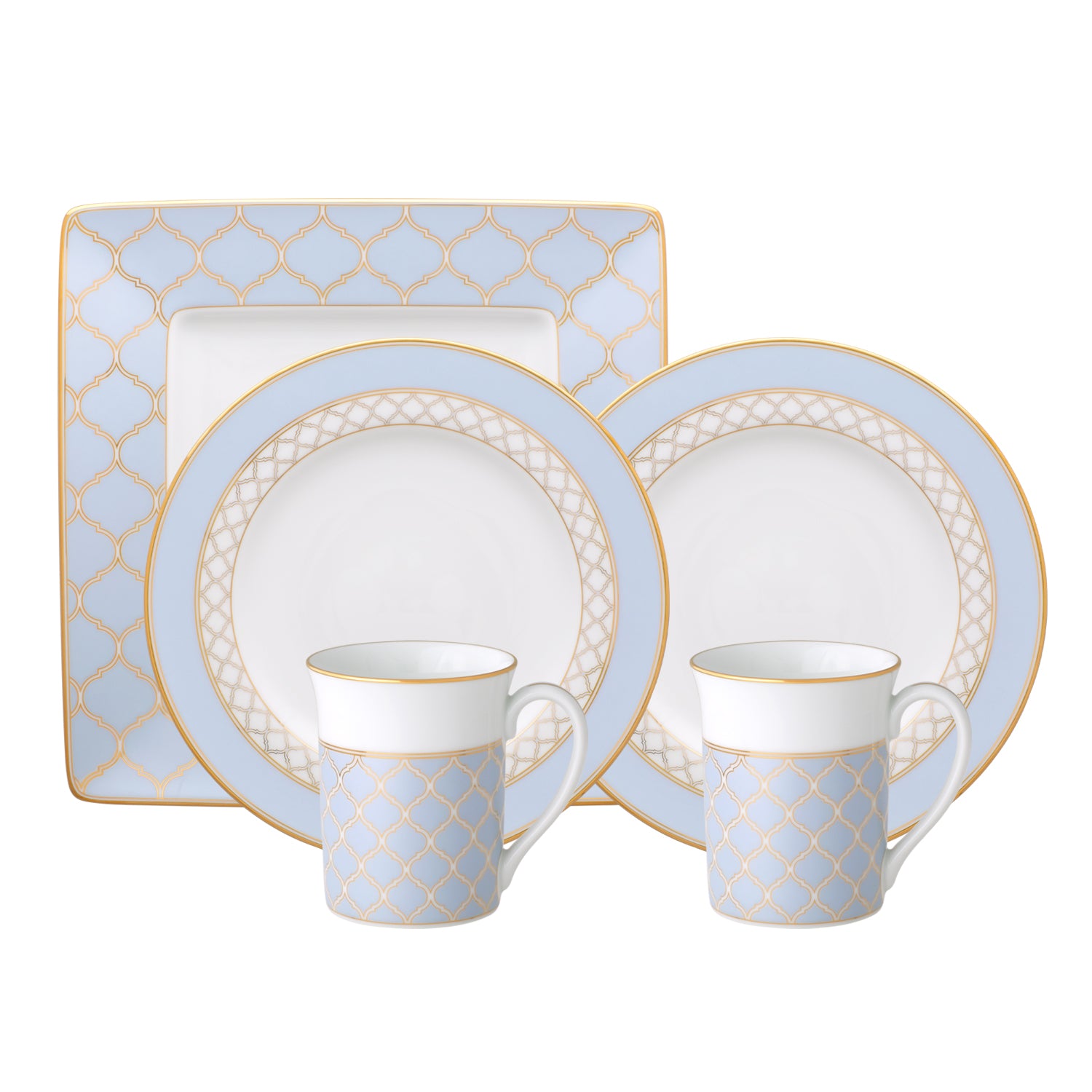 Noritake 5Pcs Couple Breakfast Set - Eternal Palace Ice