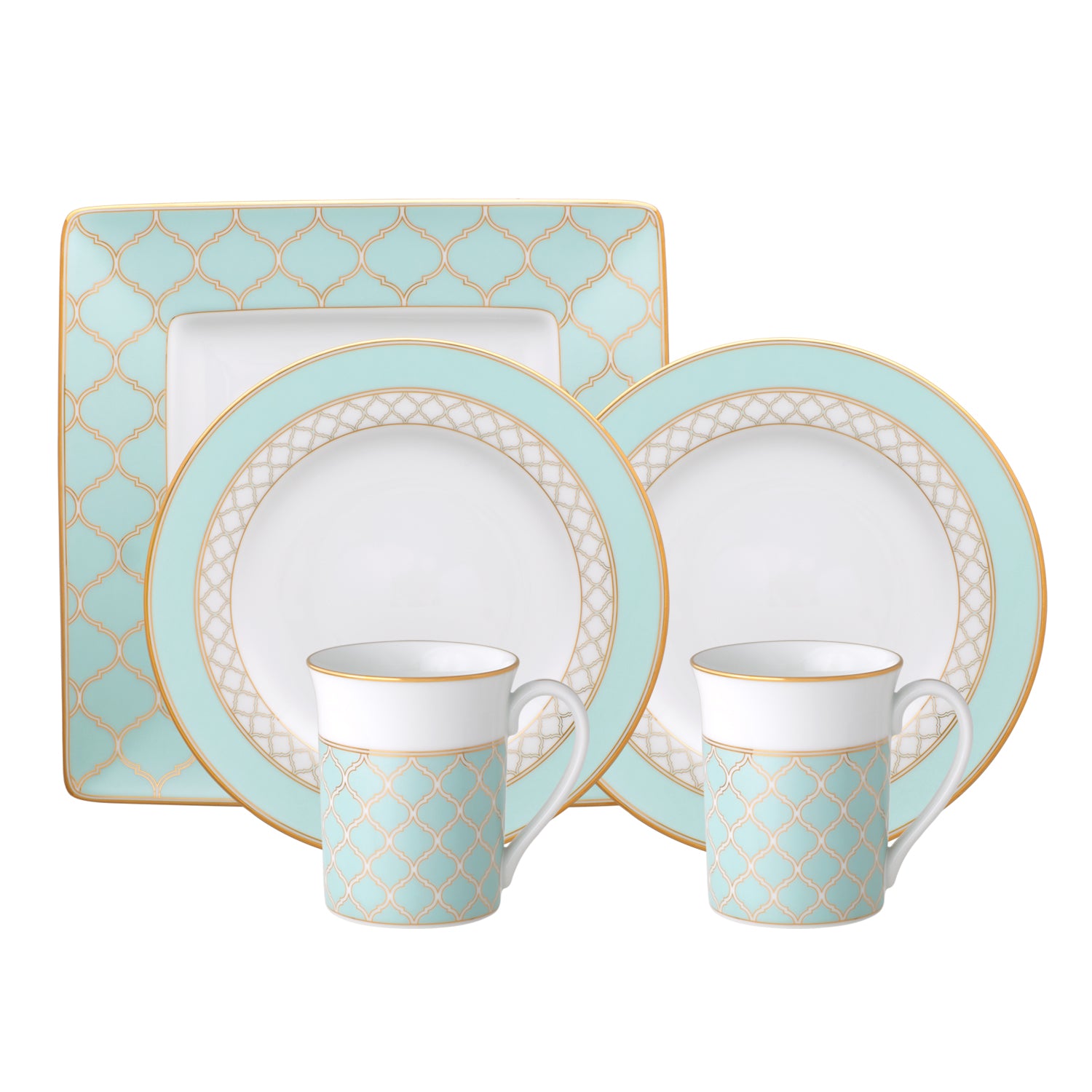 Noritake 5Pcs Couple Breakfast Set - Eternal Palace Mint