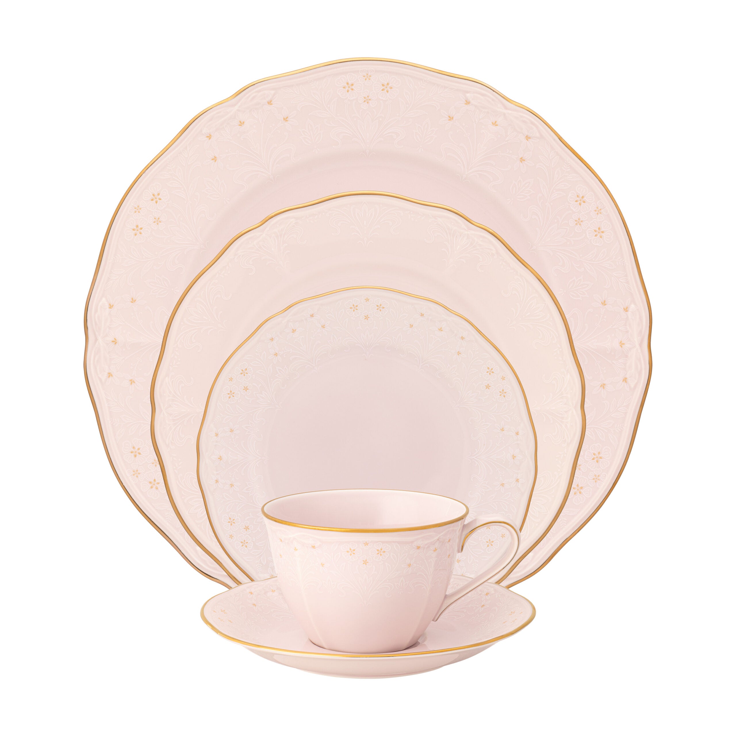 Noritake 96Pcs Dinner & Tea Set for 12 Person - Rose Bouquet