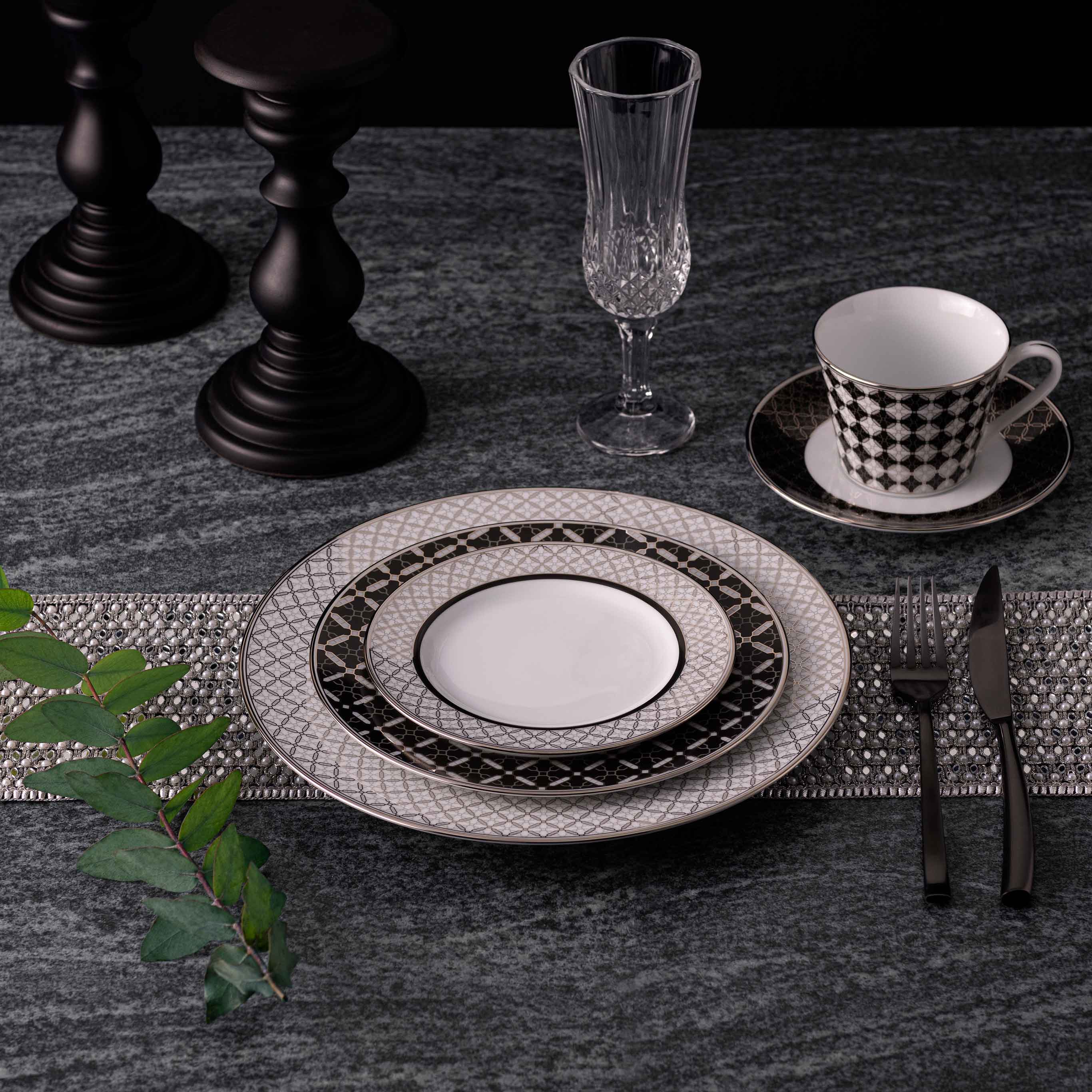 Noritake 96Pcs Dinner & Tea Set for 12 Person - City Table