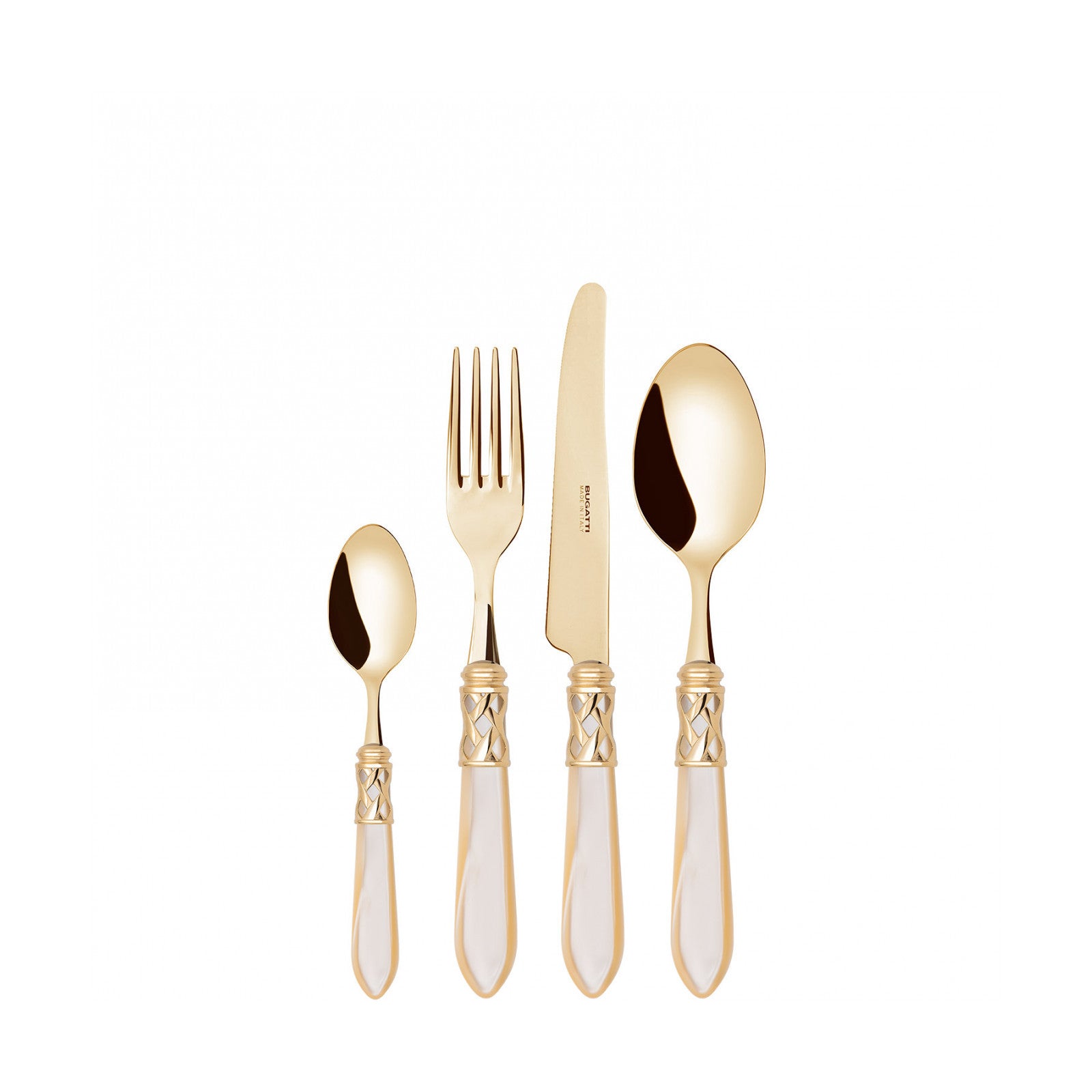 24PCS CUTLERY SET - PVD IVORY HANDLE
