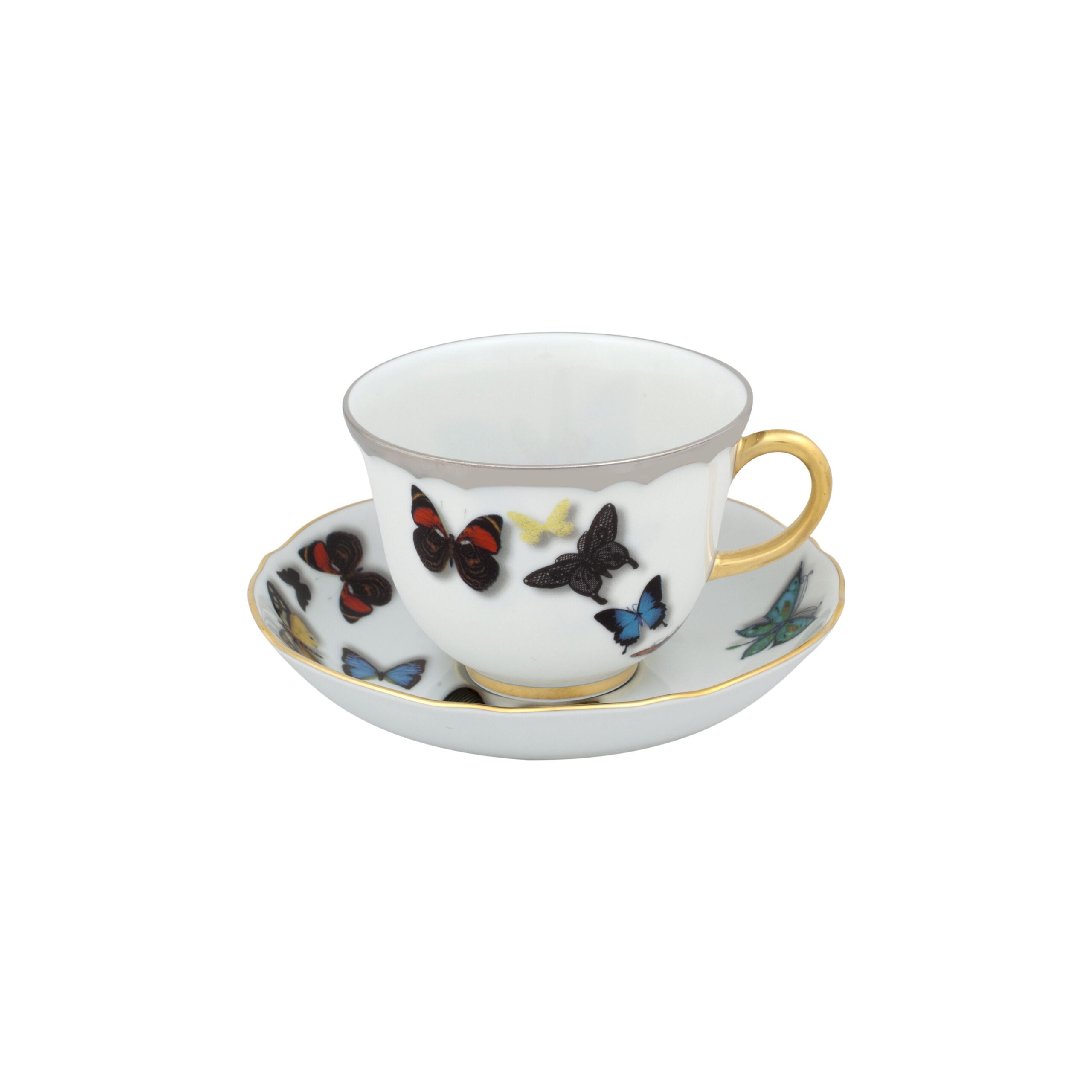 Vista Alegre 14Pcs Tea Set for 6 Person - Butterfly Parade