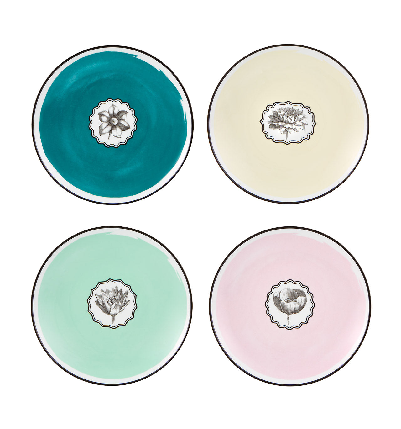 Vista Alegre Set 4 Dessert Plates - Herbariae