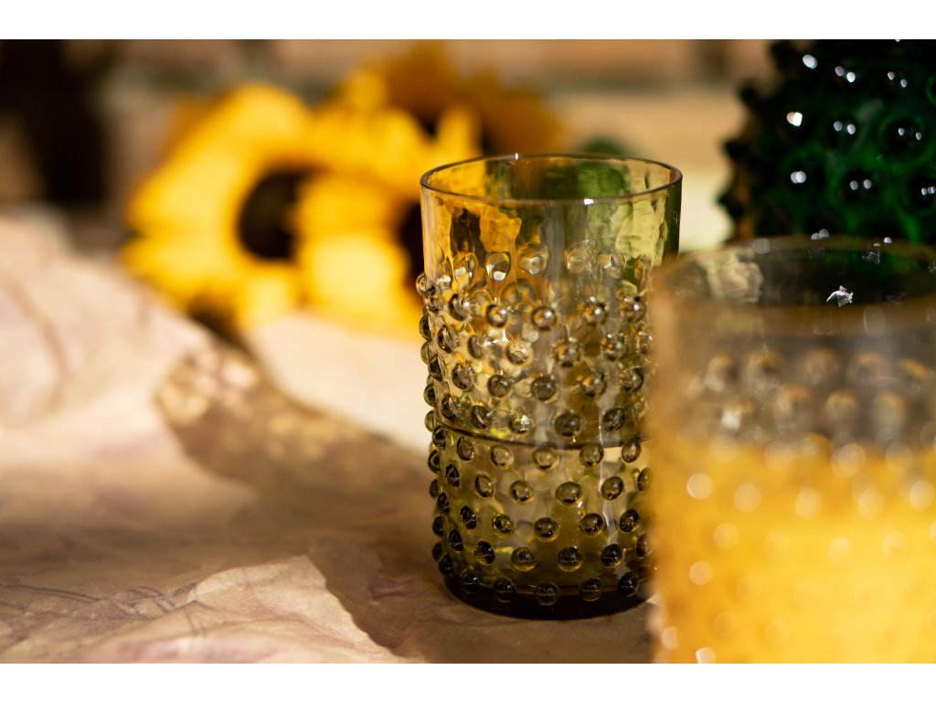 Klimchi Hobnail 6Pcs Tumbler Set 200Ml (Bonsai Green)