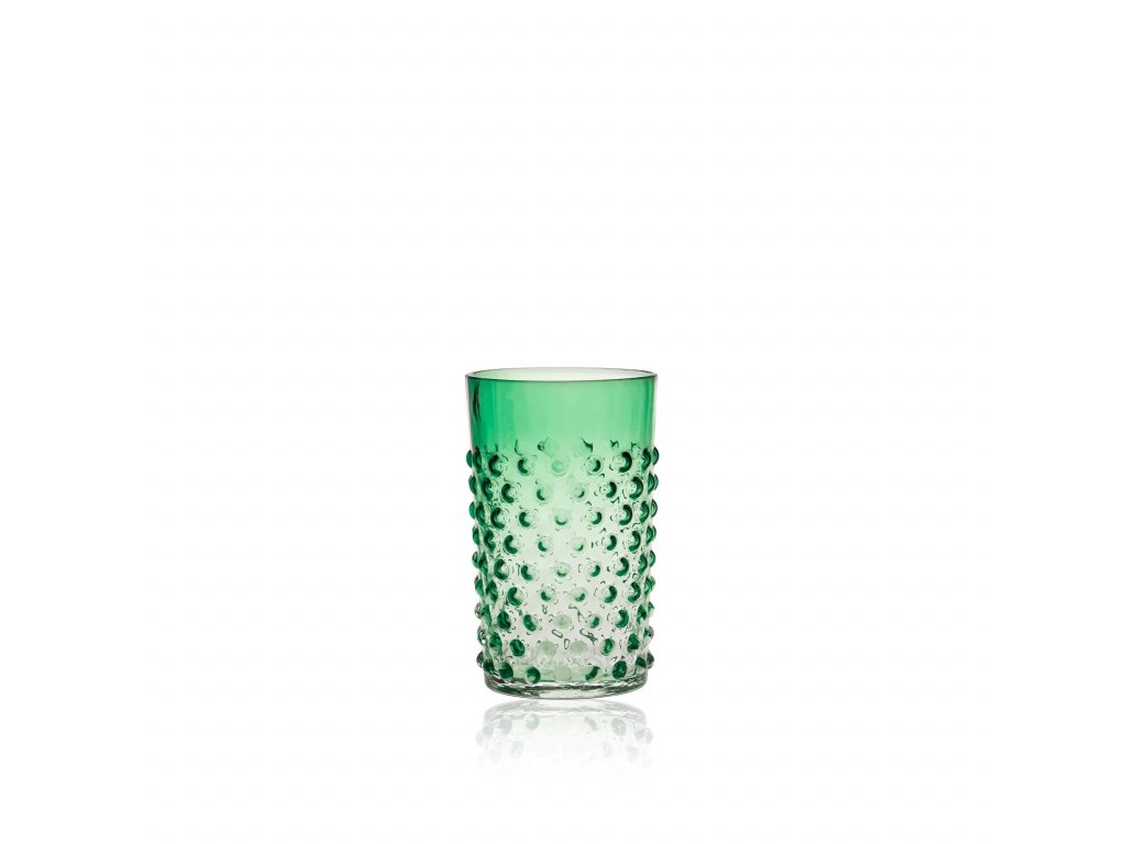 Klimchi Hobnail 6Pcs Tumbler Set 200Ml (Underlay Dark Green )
