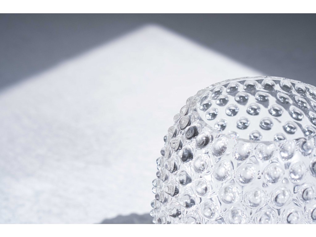 HOBNAIL EGG VASE 23CM (CRYSTSAL)