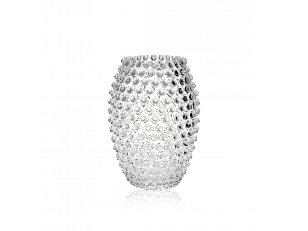 HOBNAIL EGG VASE 23CM (CRYSTSAL)