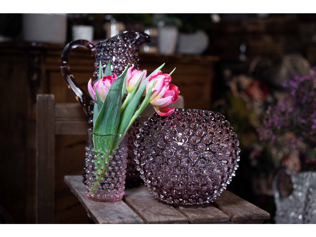 Klimchi Hobnail Vase 18Cm (Underlay Violet )