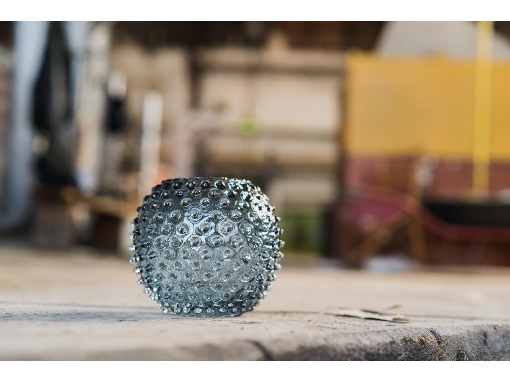 Klimchi Hobnail Vase 18Cm (Underlay Blue Smoke )