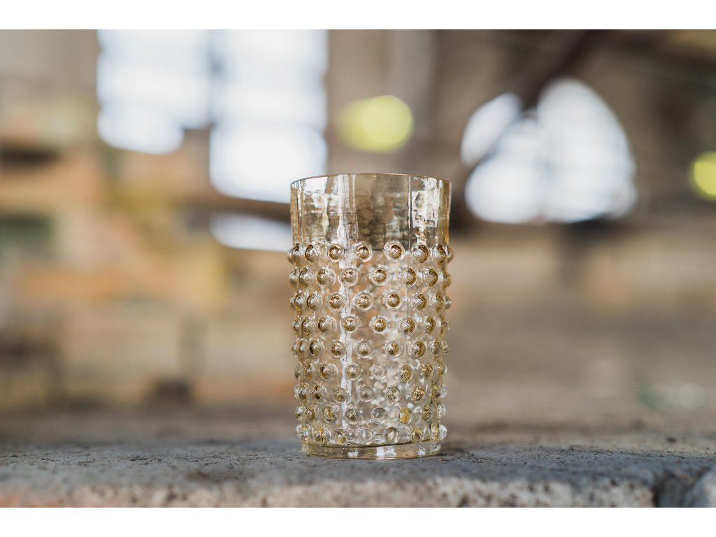 Klimchi Hobnail 6Pcs Tumbler Set 200Ml (Underlay Amber)