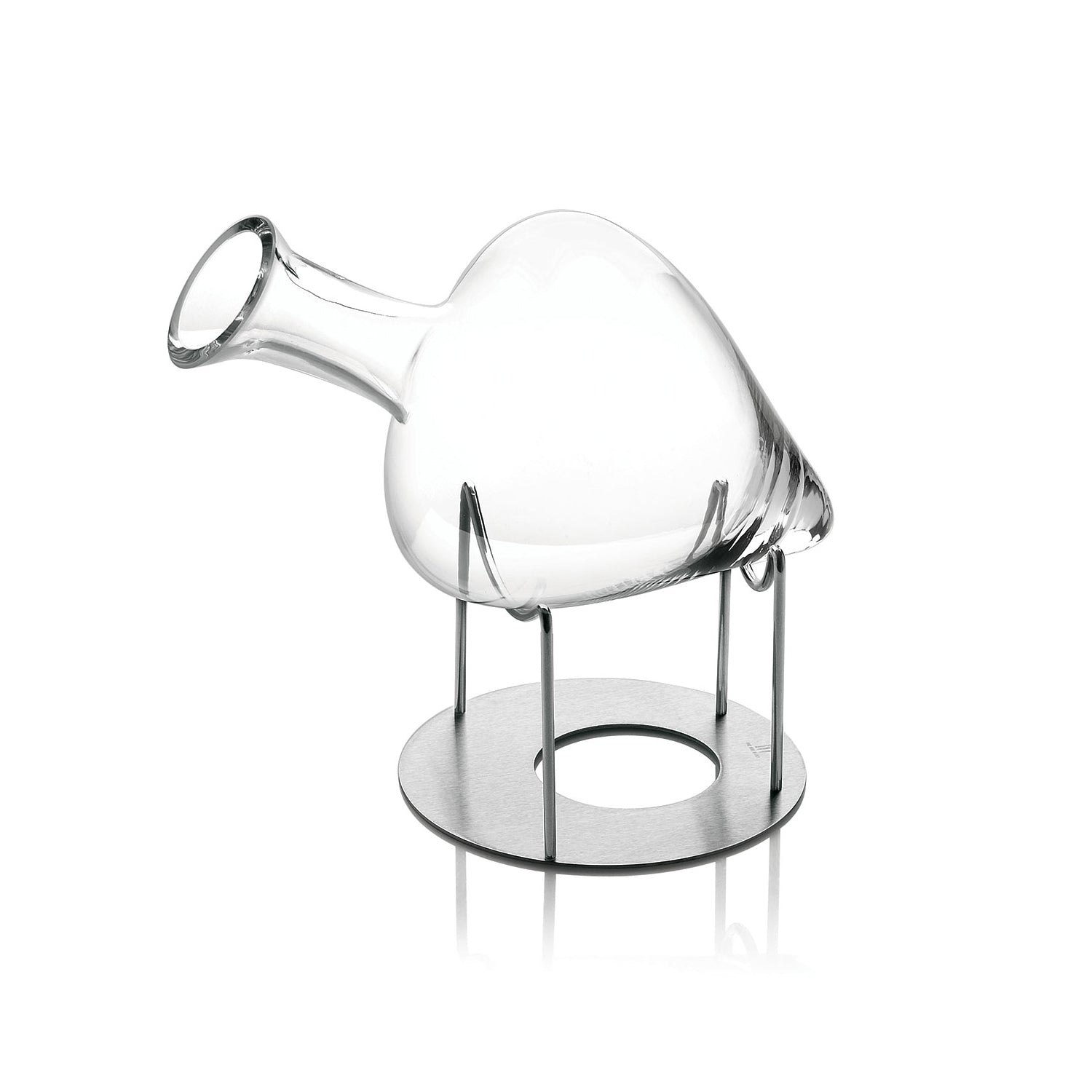 IVV Cantico Decanter LA Sposa H. 29.5cm. Lt 0.75 Clear with Metal Stand