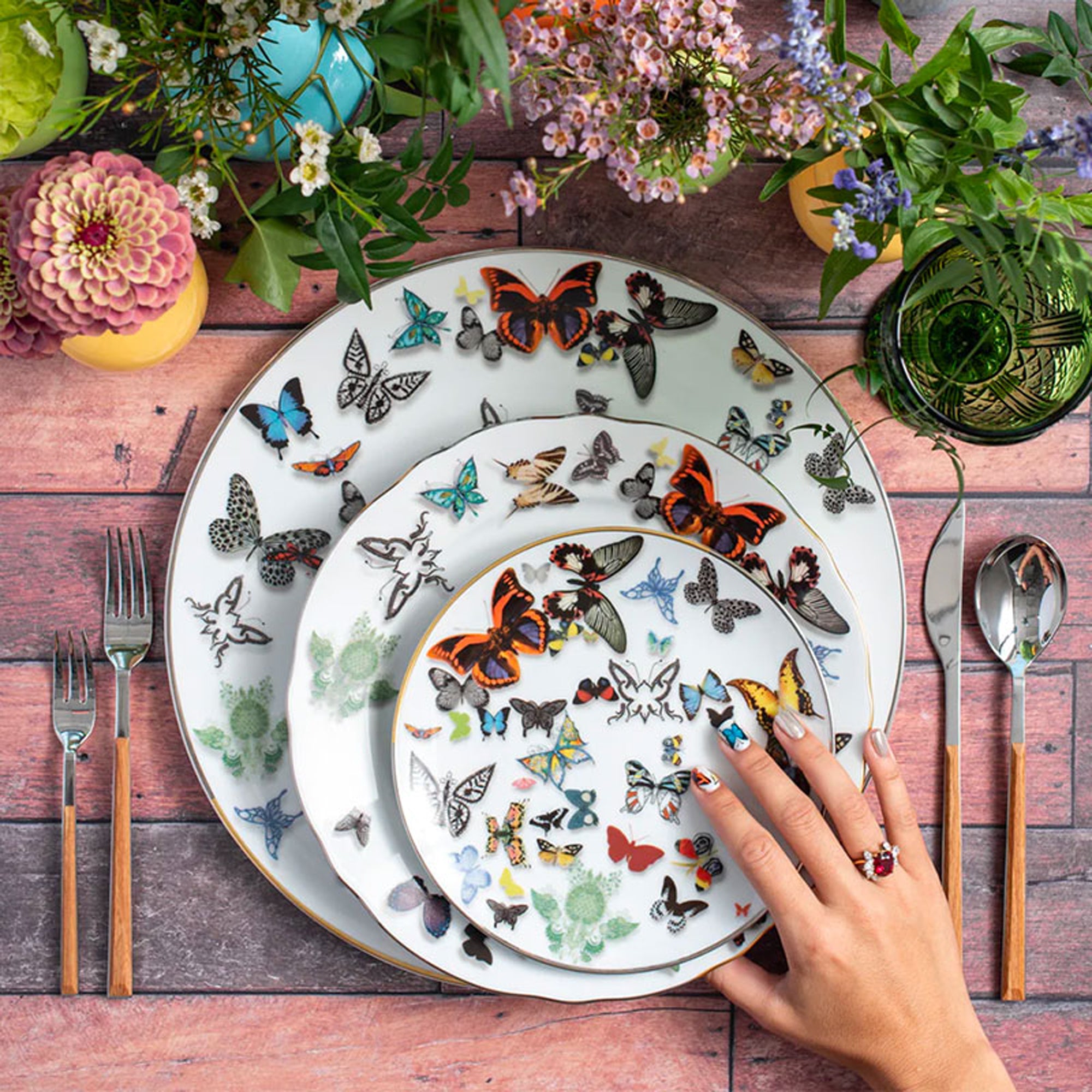 Vista Alegre Dessert Plate - Butterfly Parade