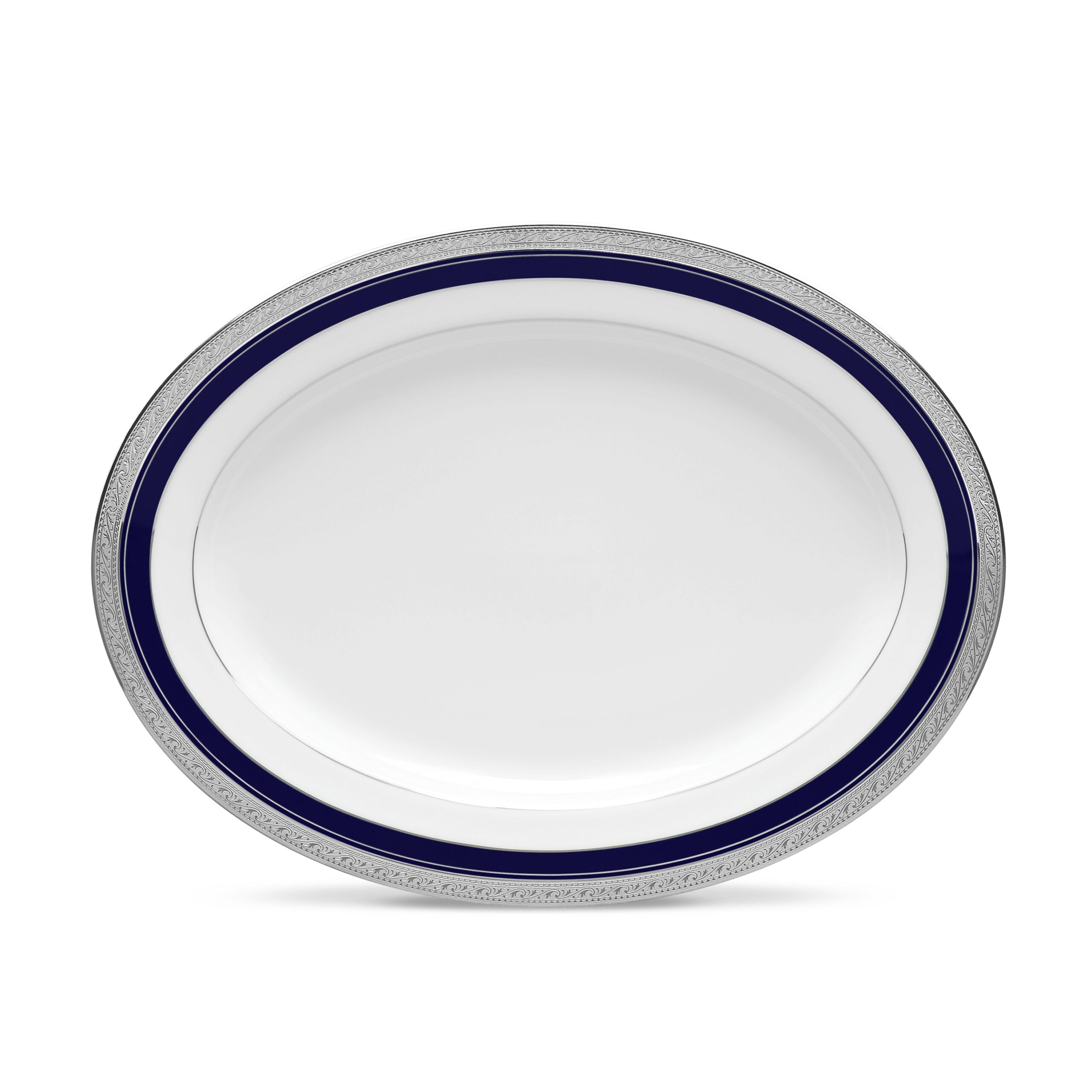 Noritake 33Pcs Dinner Set with Teapot for 6 Person - Crestwood Cobalt Platinum