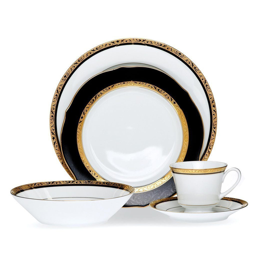 Noritake 20Pcs Dinner Set (Accent Plate) For 4 Person-Regent Gold