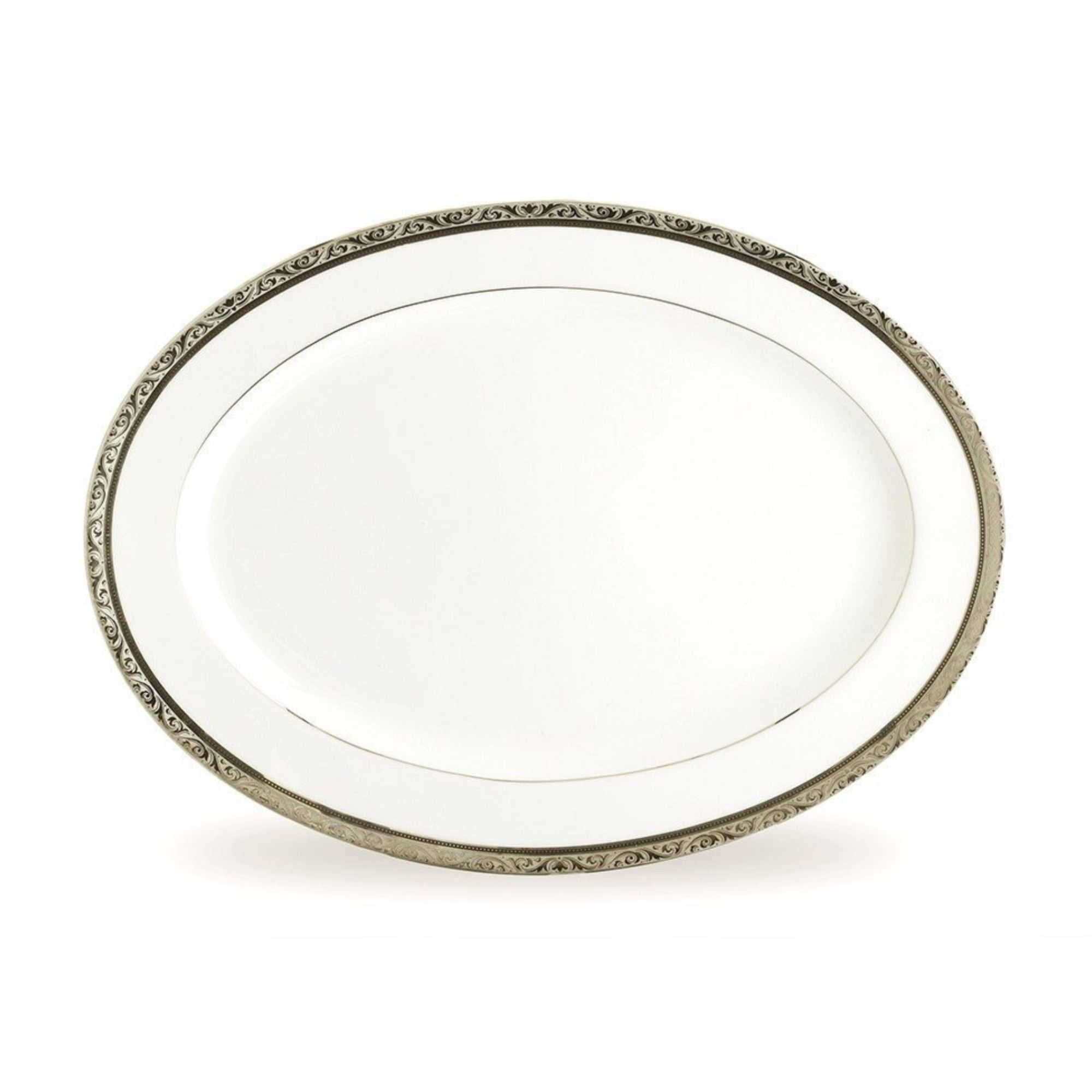 Noritake 33Pcs Dinner Set with Teapot for 6 Person - Regent Platinum