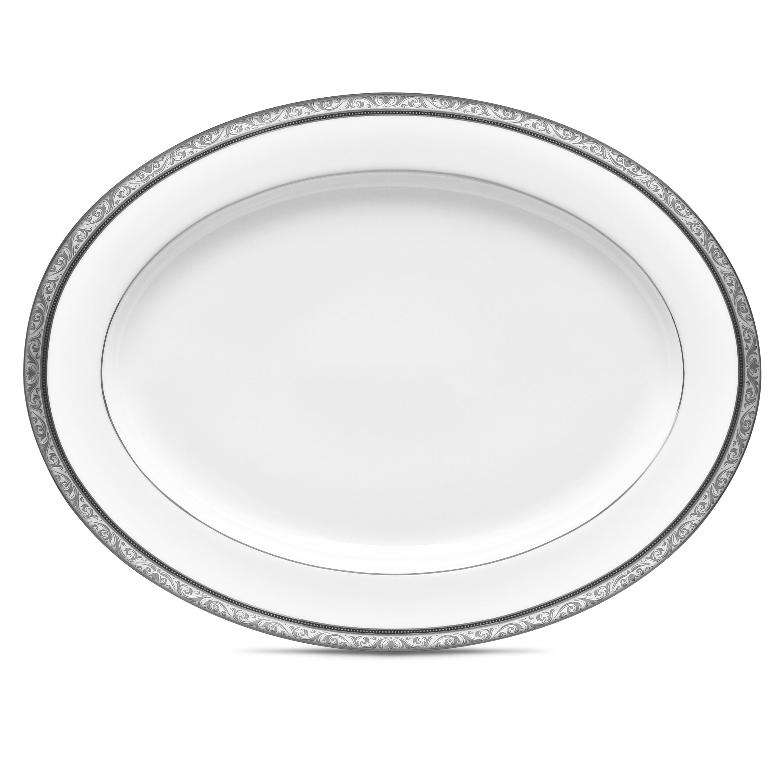 Noritake 37Pcs Dinner & Tea Set For 6 Person - Regent Platinum