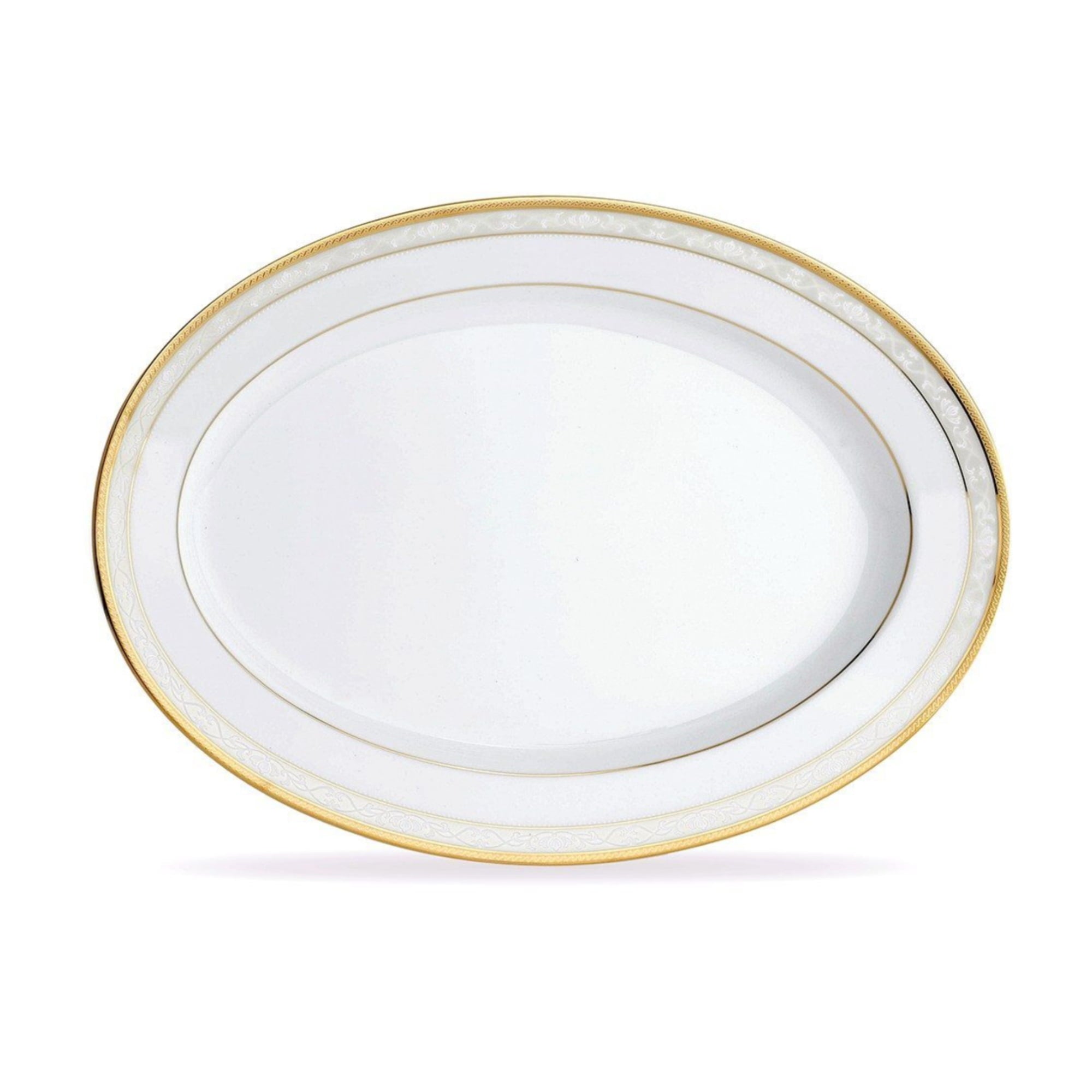 Noritake 33Pcs Dinner Set with Teapot for 6 Person - Hampshire Gold