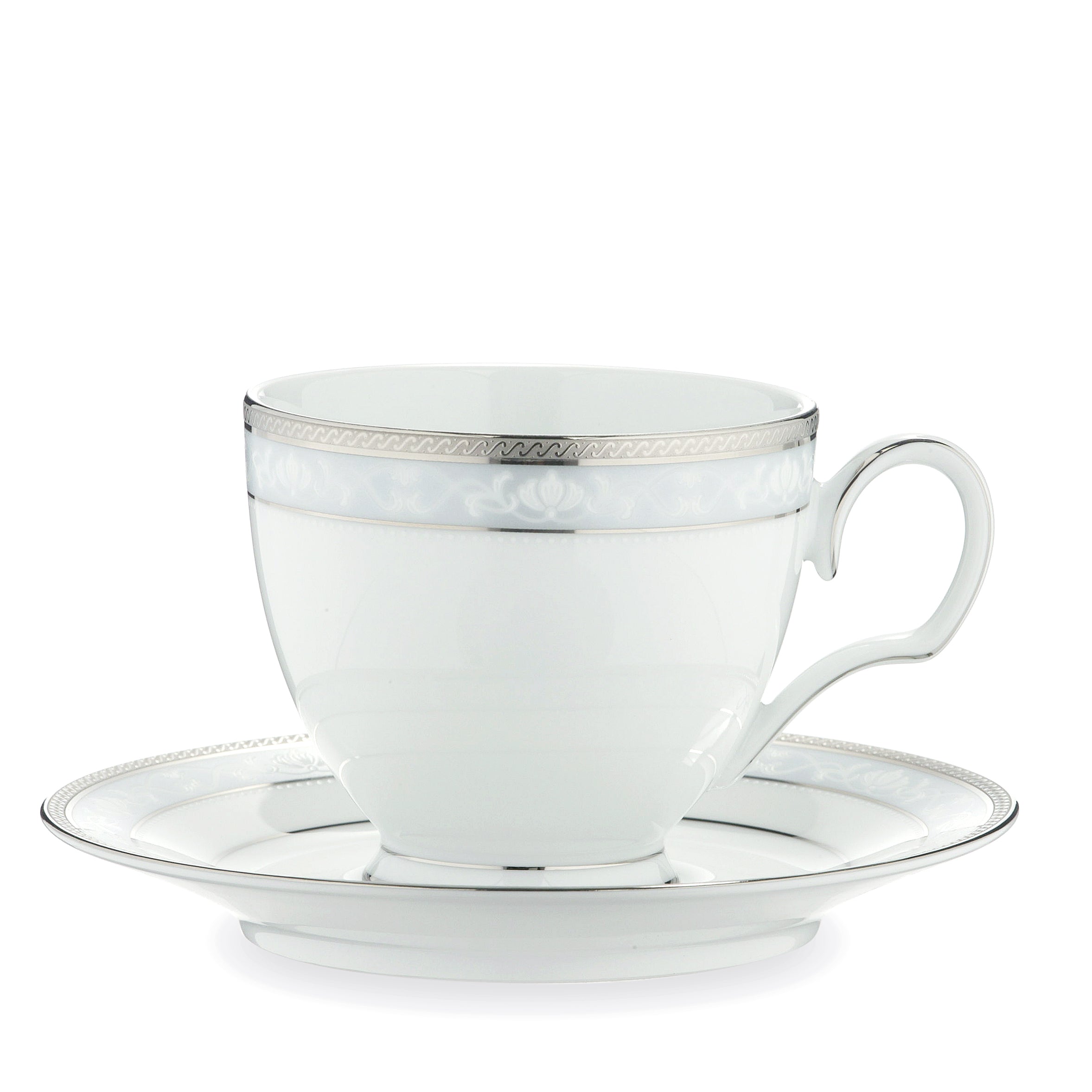 Noritake 96Pcs Dinner & Tea Set For 12 Persons - Hampshire Platinum