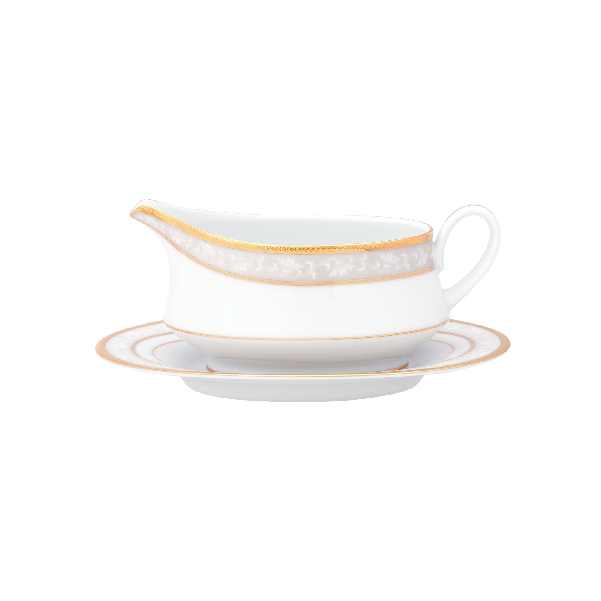 Noritake Gravy Boat w/Saucer - Brunswick Gold