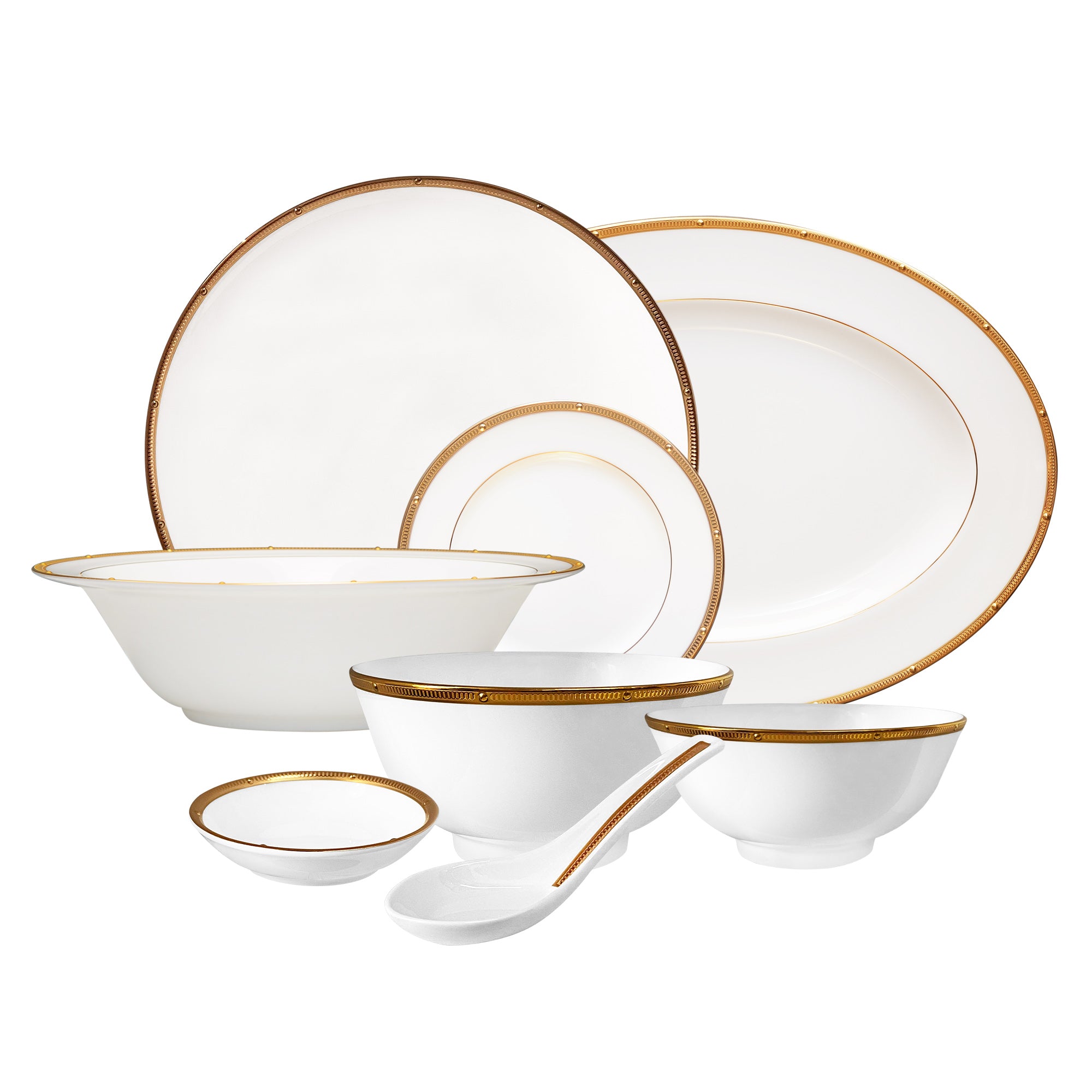 Noritake 34Pcs Asian Dinner Set - Rochelle Gold