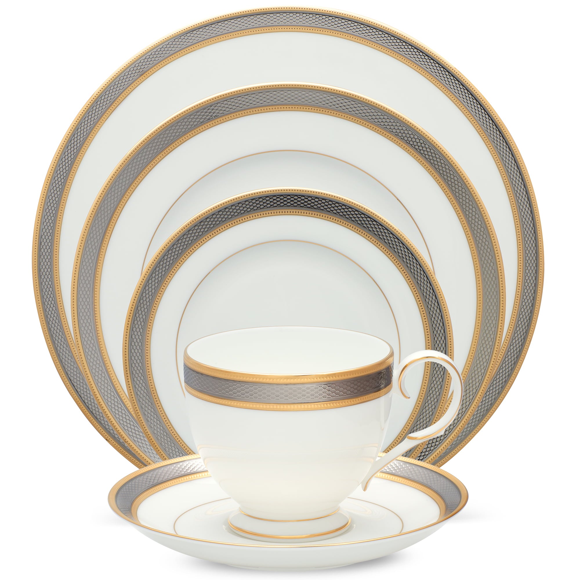 Noritake 96Pcs Dinner & Tea Set for 12 Person - Brilliance