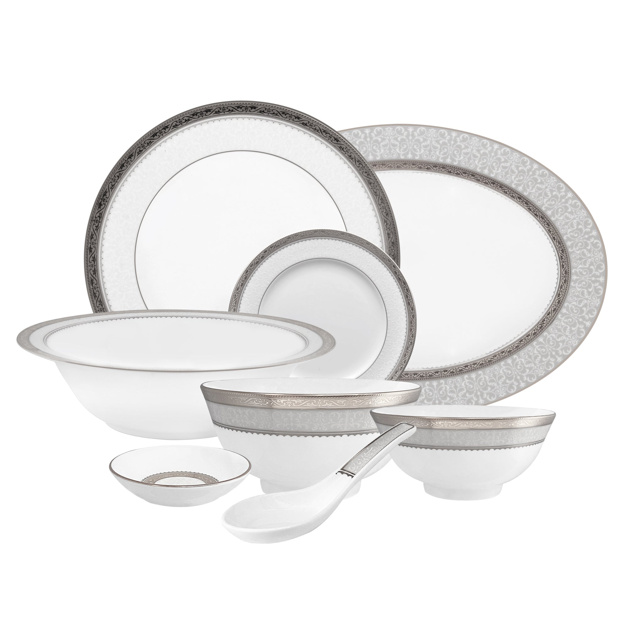 Noritake Odessa Platinum Asian Dinner Set (6 Person)