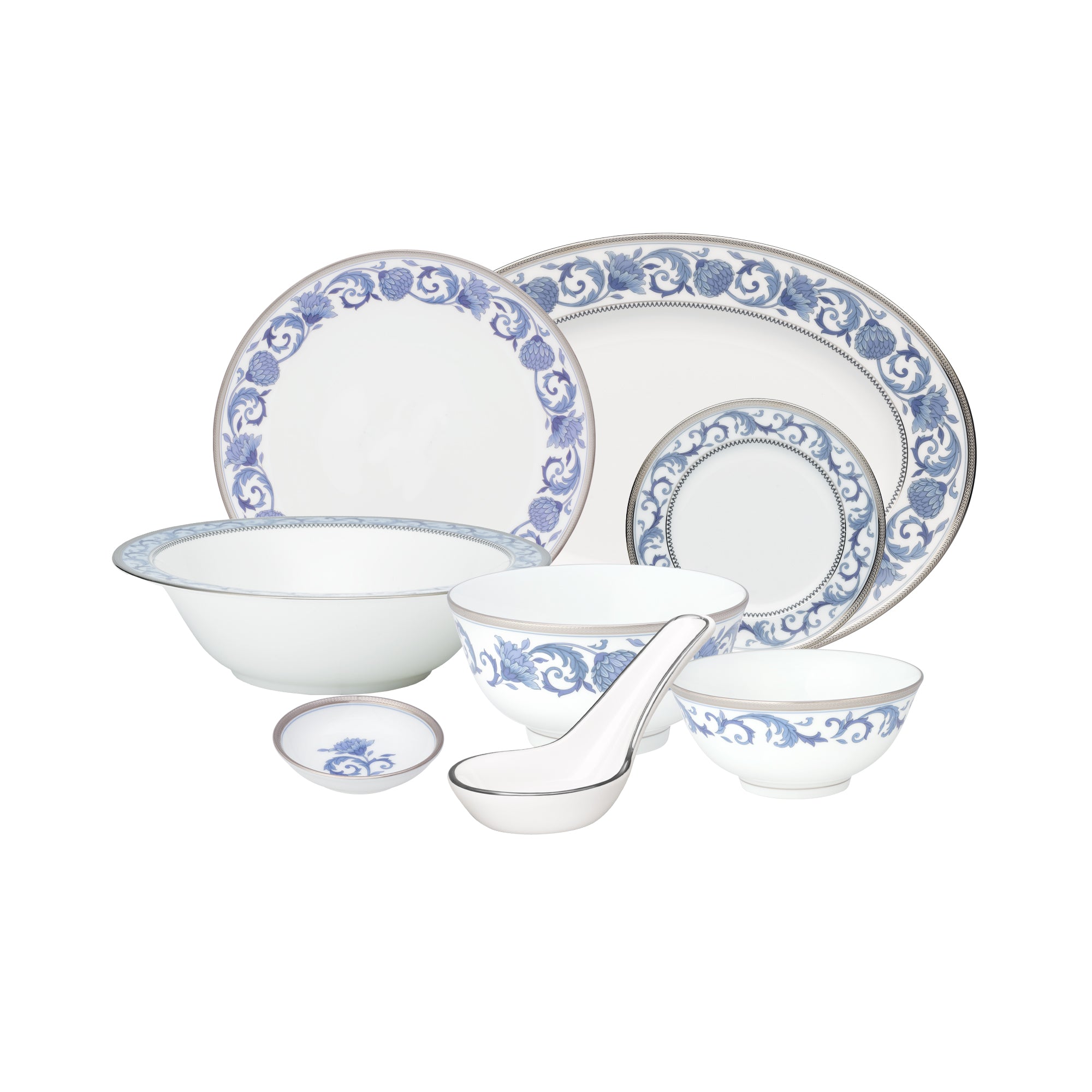 Noritake Sonnet In Blue Asian Dinner Set (6 Person)