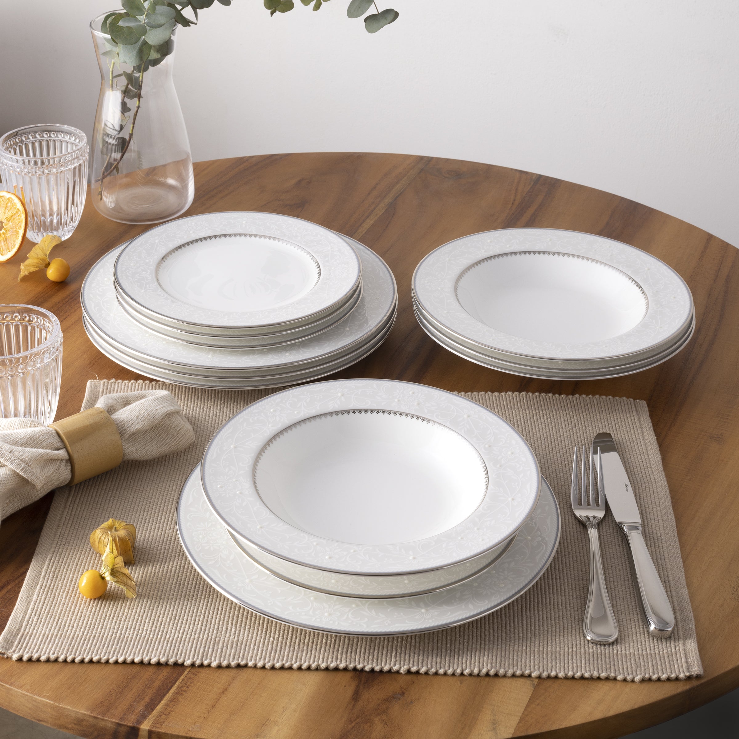 Noritake 47Pcs Dinner & Tea Set for 8 Person – Brocato