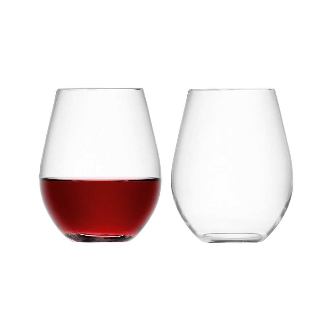 LSA International Wine Stemless Red Wine Glass Clear x4
