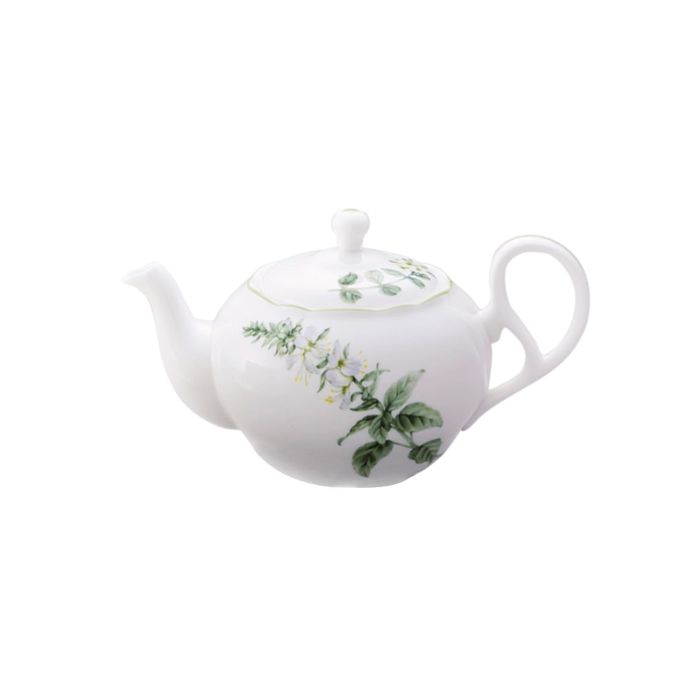 TEA POT W/COVER 600CC - ENGLISH HERBS