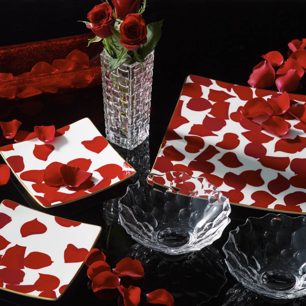 Noritake Square Plate 15.1Cm - Rosa Rossa