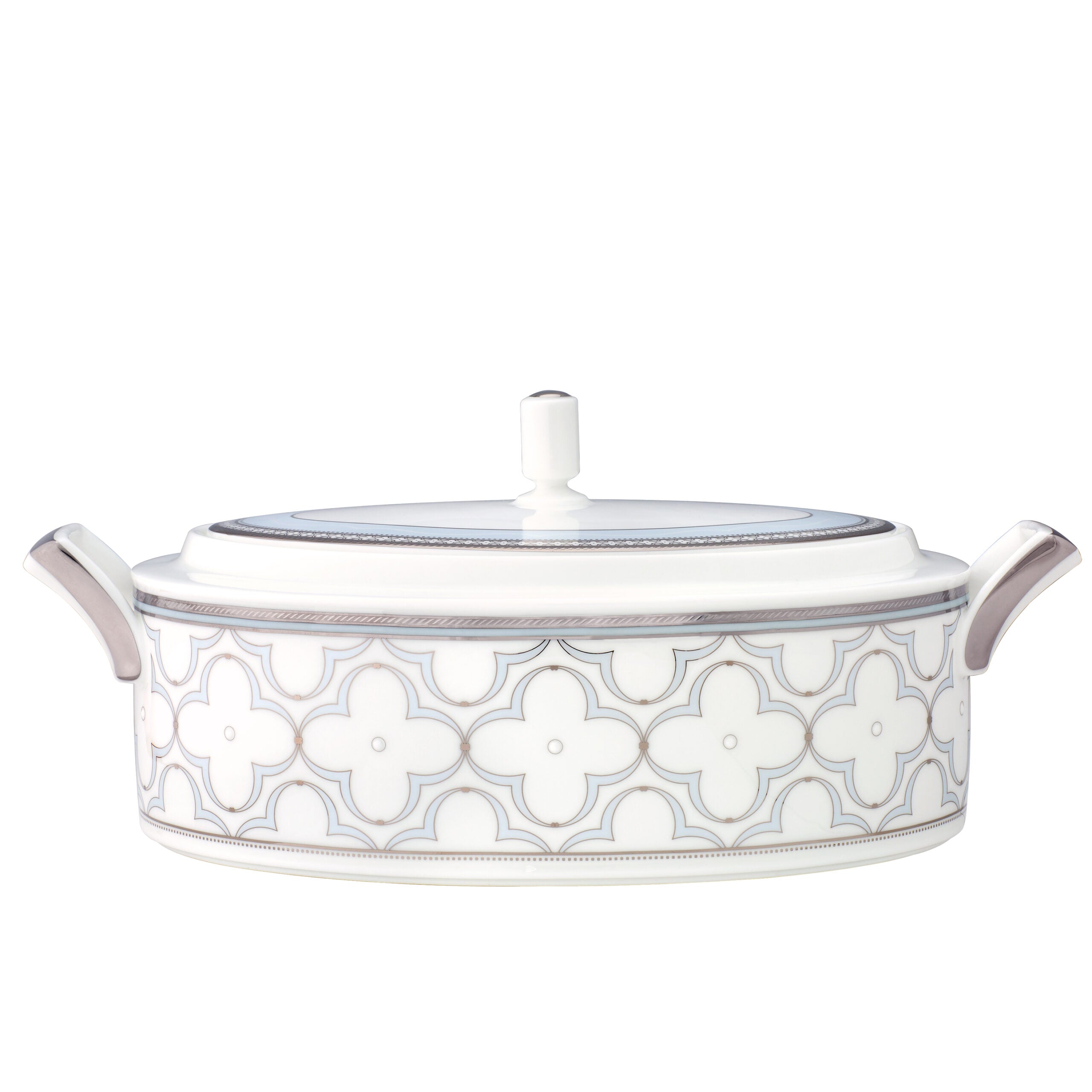 Noritake 96Pcs Dinner & Tea Set for 12 Person - Trefolio Platinum