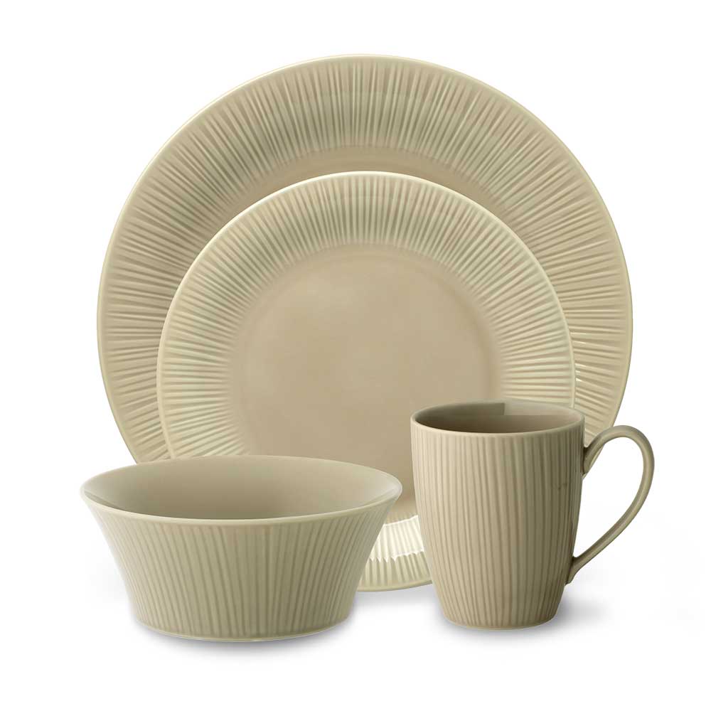 Noritake16Pcs Dinner Set For 4 Person - Conifere Taupe