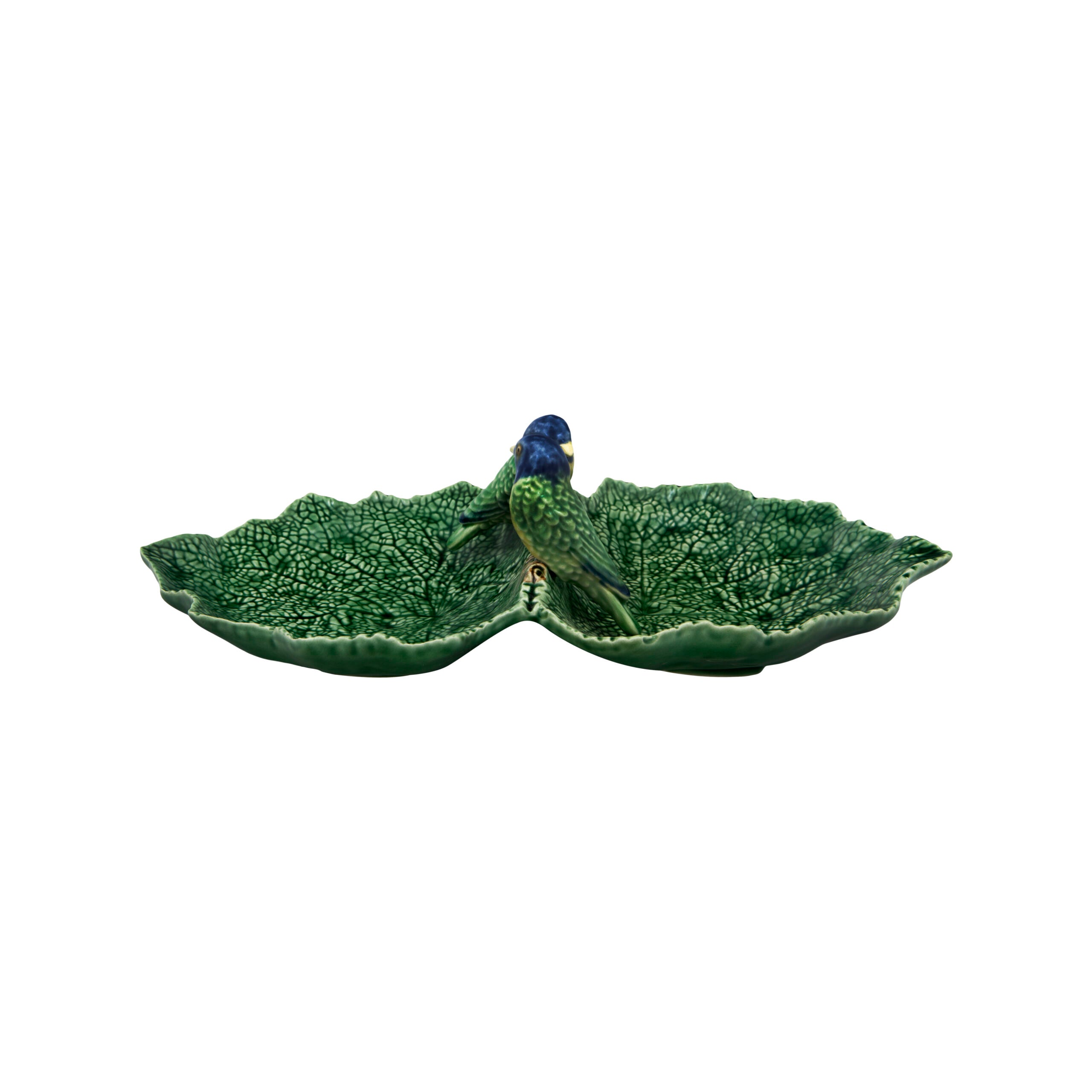 Bordallo Pinheiro Double Leaf 34cm with Blue Birds - Leaves