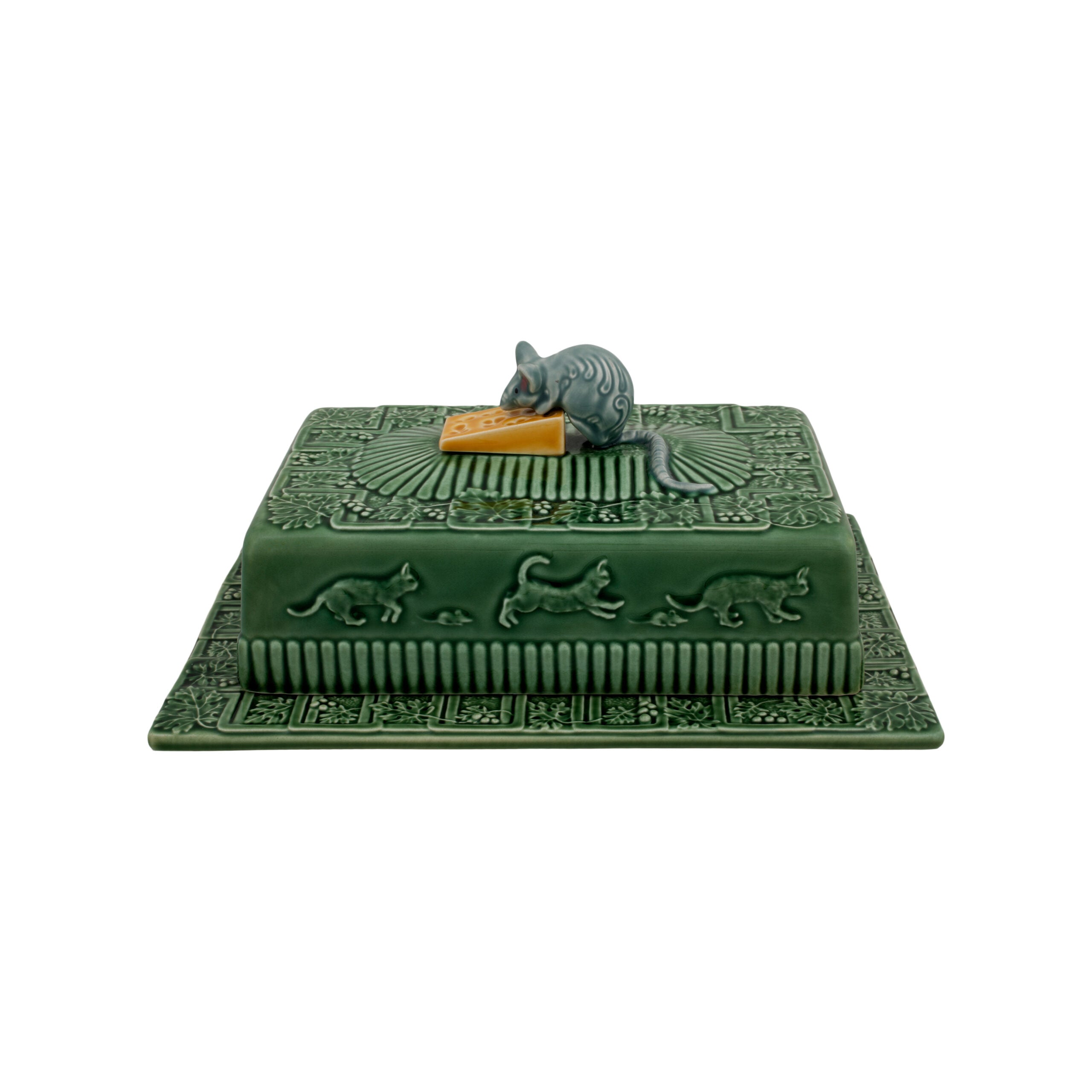 Bordallo Pinheiro Cheese Tray Mouse with Lid - Cheese Trays